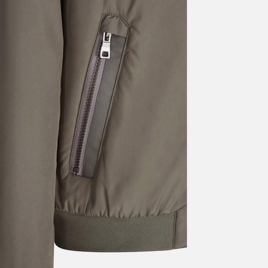 Dark Green Men&#039;s Down Jacket Geox Damiano - Men&#039;s