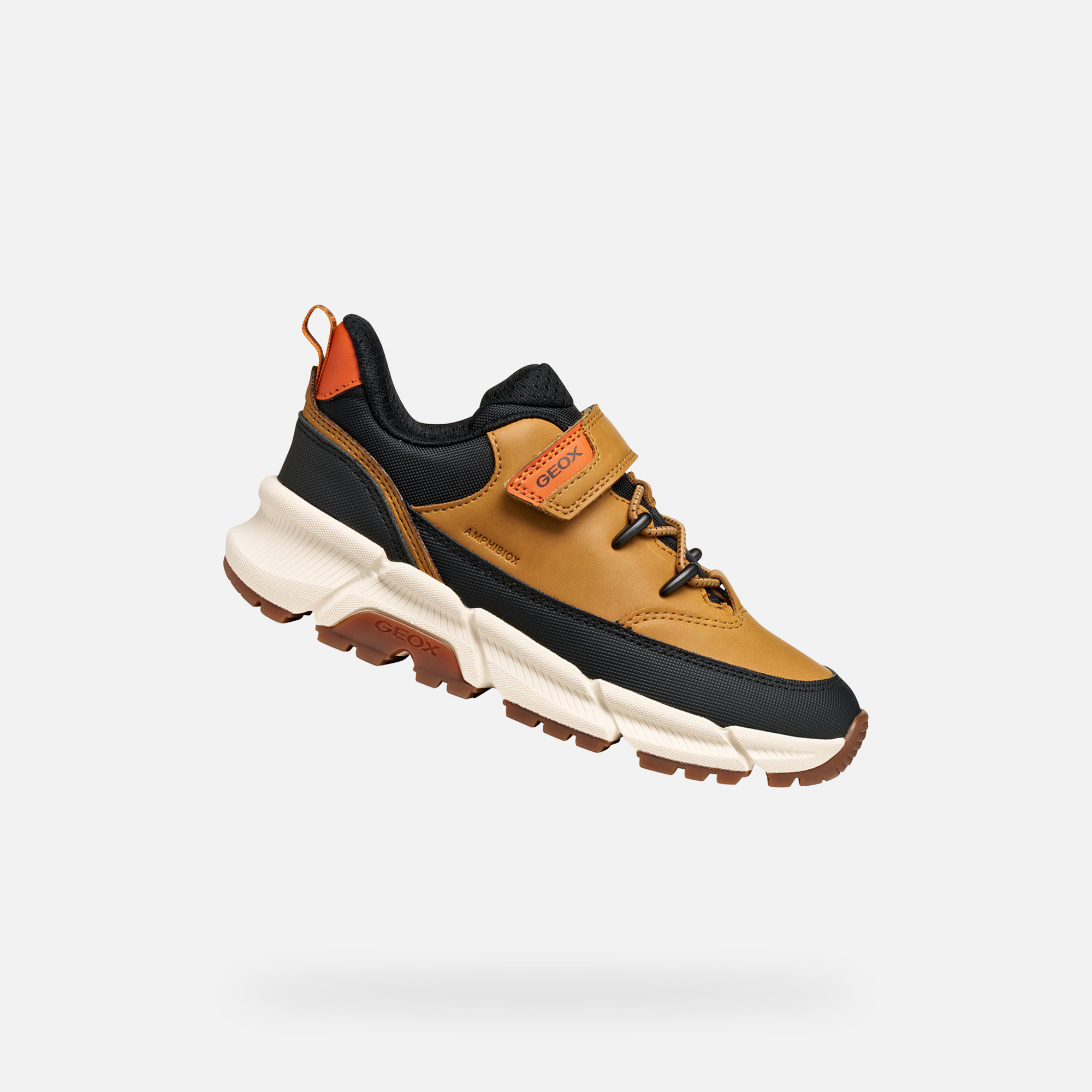 Light brown boys sneakers Geox Flexyper Plus - Boys