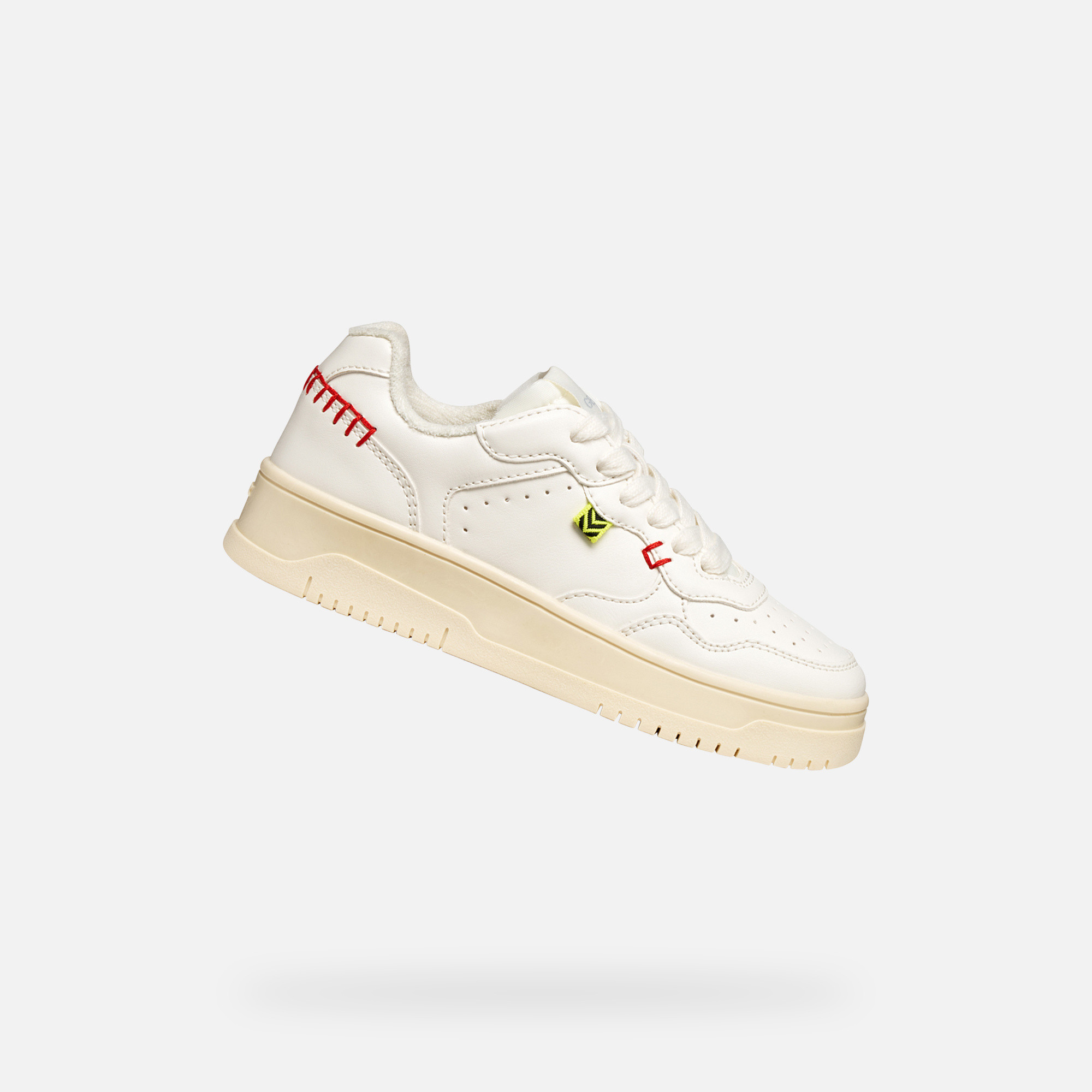 Cream Girls Sneakers Geox Lestrella - Girls