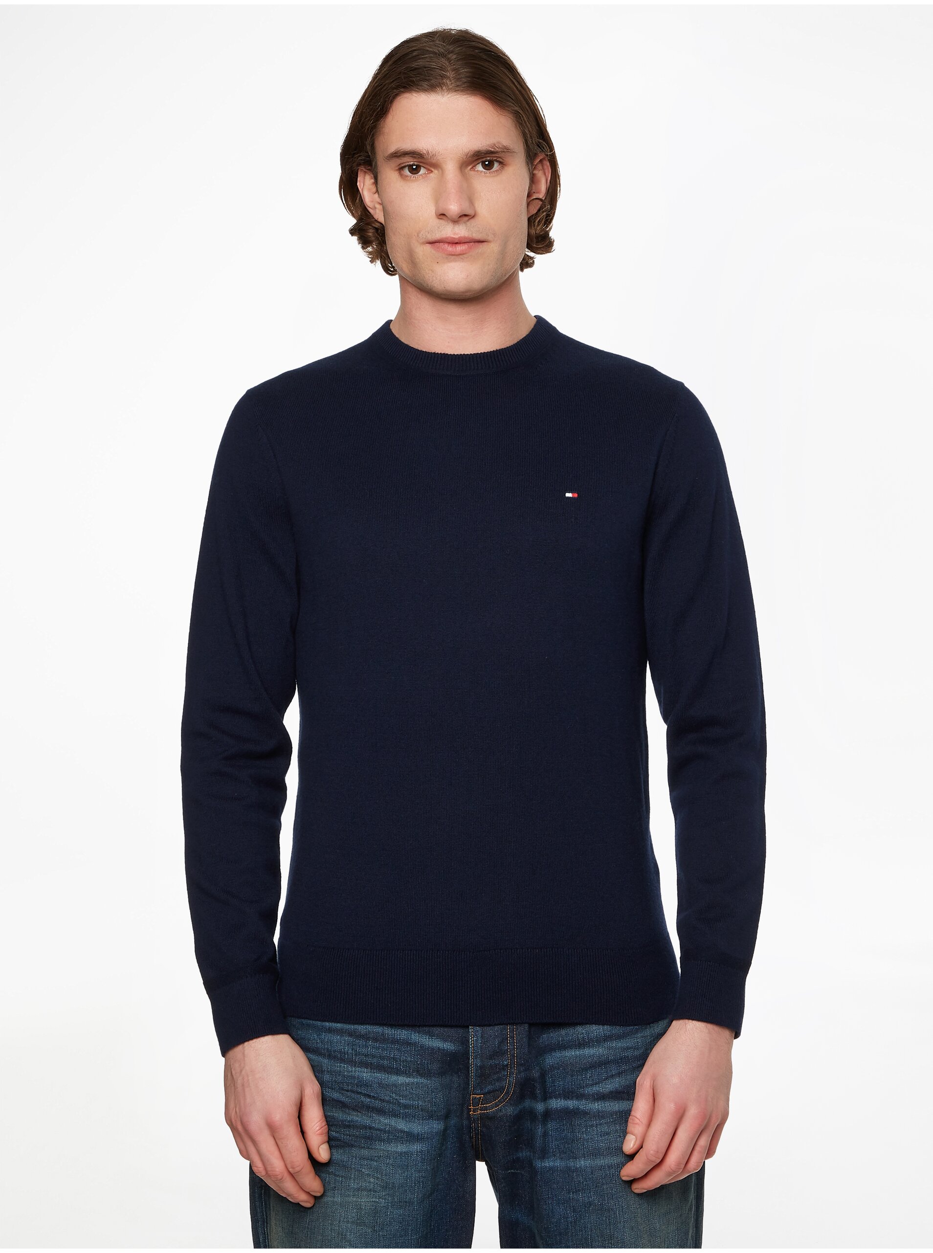 Dark Blue Men's Sweater With Cashmere Tommy Hilfiger - Men