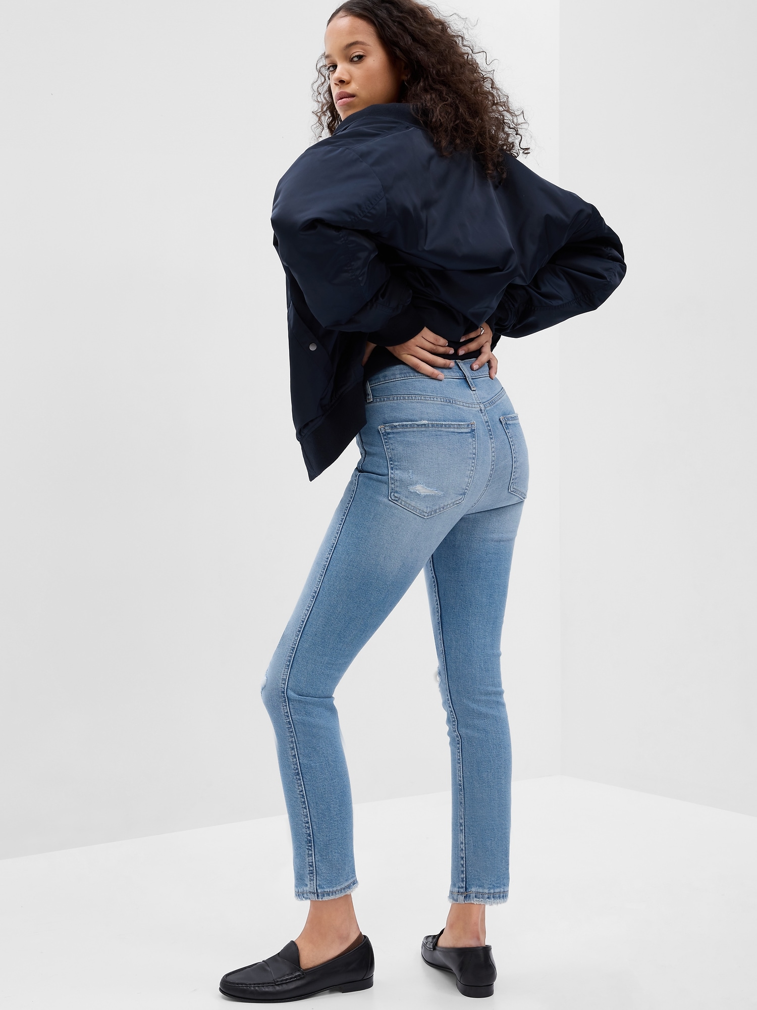 Slim fit pentru femei GAP - albastru