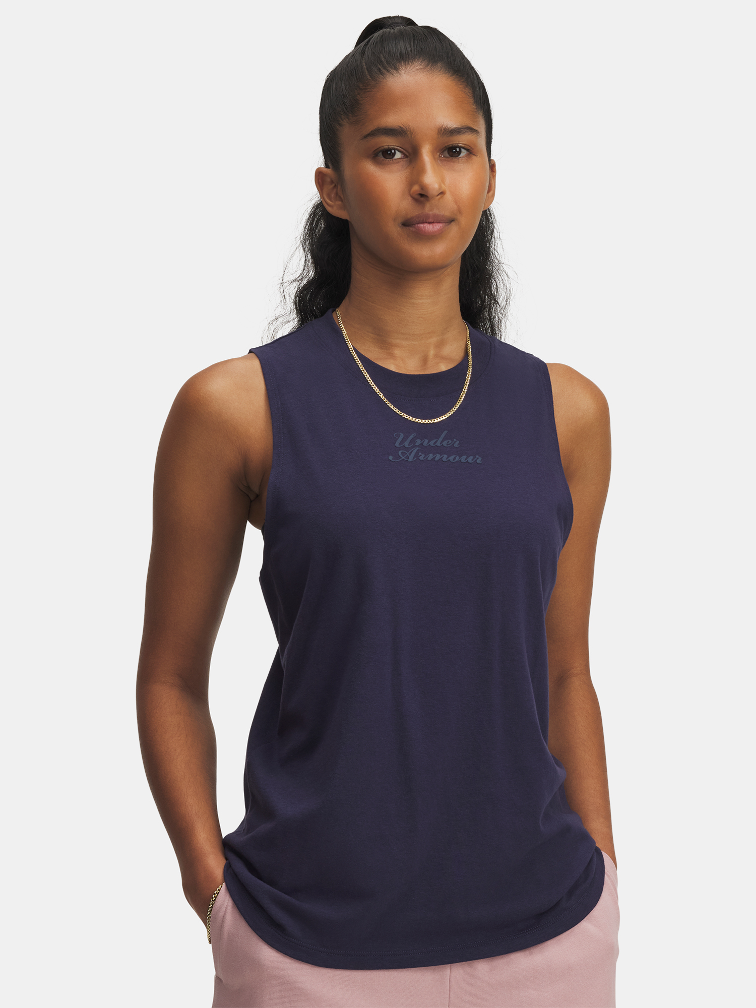 Womens tank top Under Armour UA Varsity Tank-BLU - Womens
