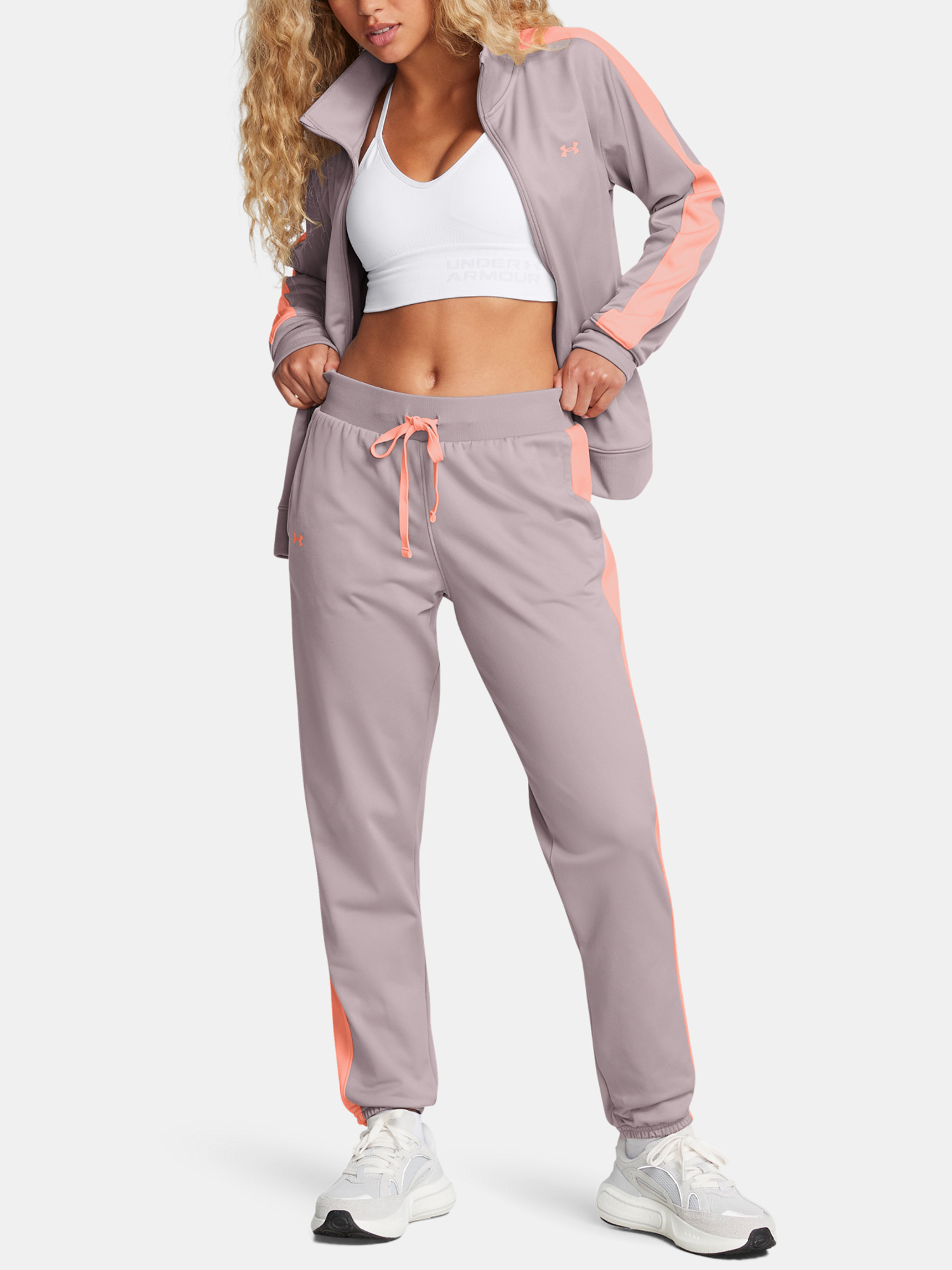 Dámská souprava Under Armour Tricot Tracksuit-GRY - Dámské