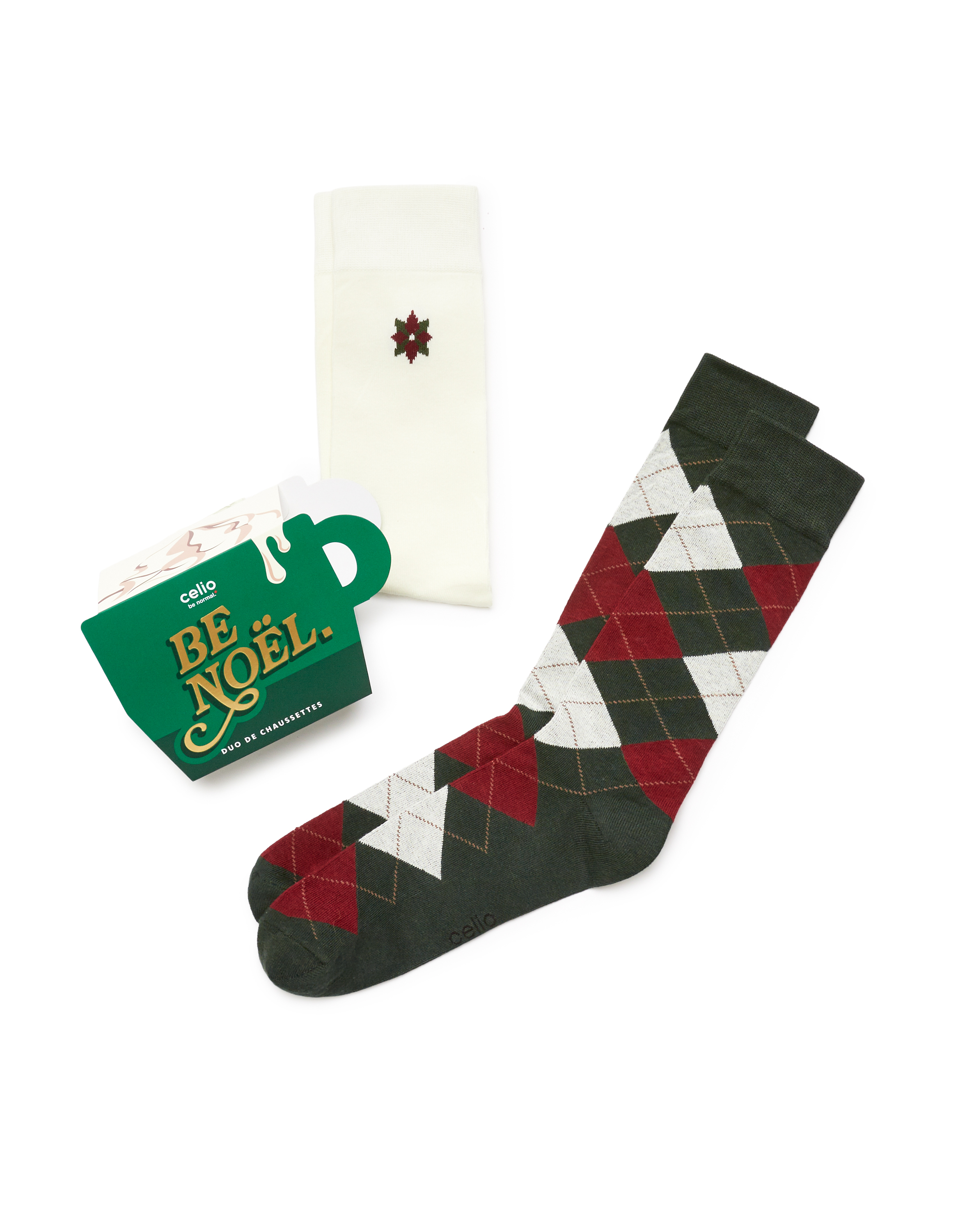 Celio Christmas Pack Cappuccino Socks - Men's