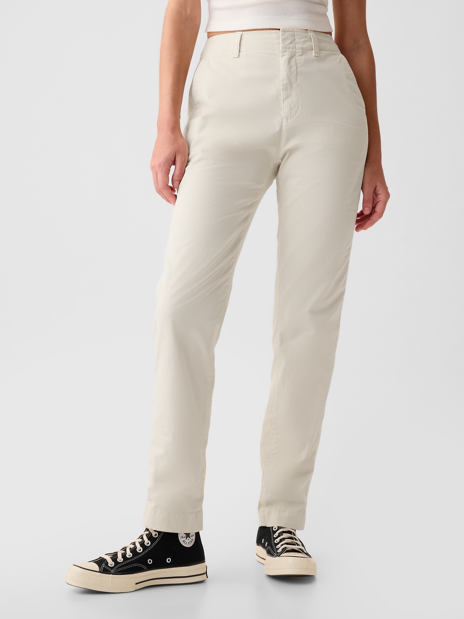 Pantaloni chino pentru femei GAP - bej