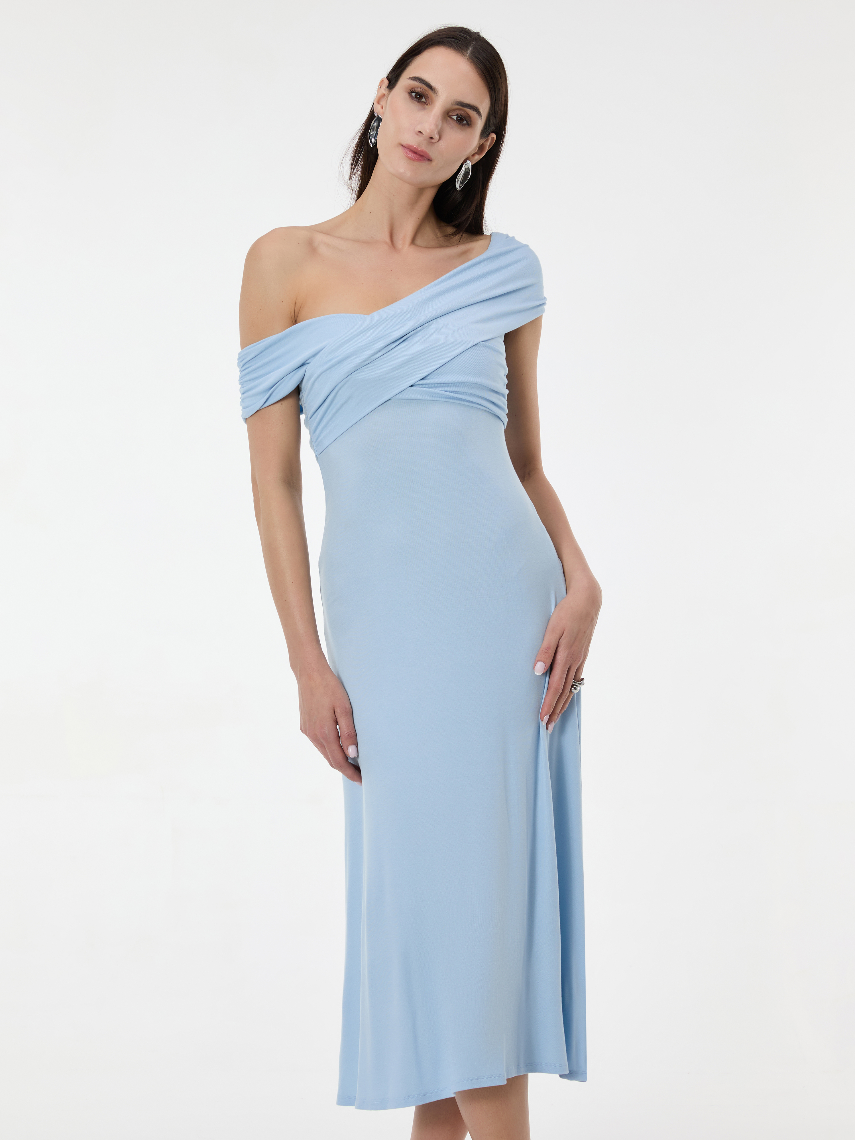 Светлосиня дамска макси рокля ORSAY