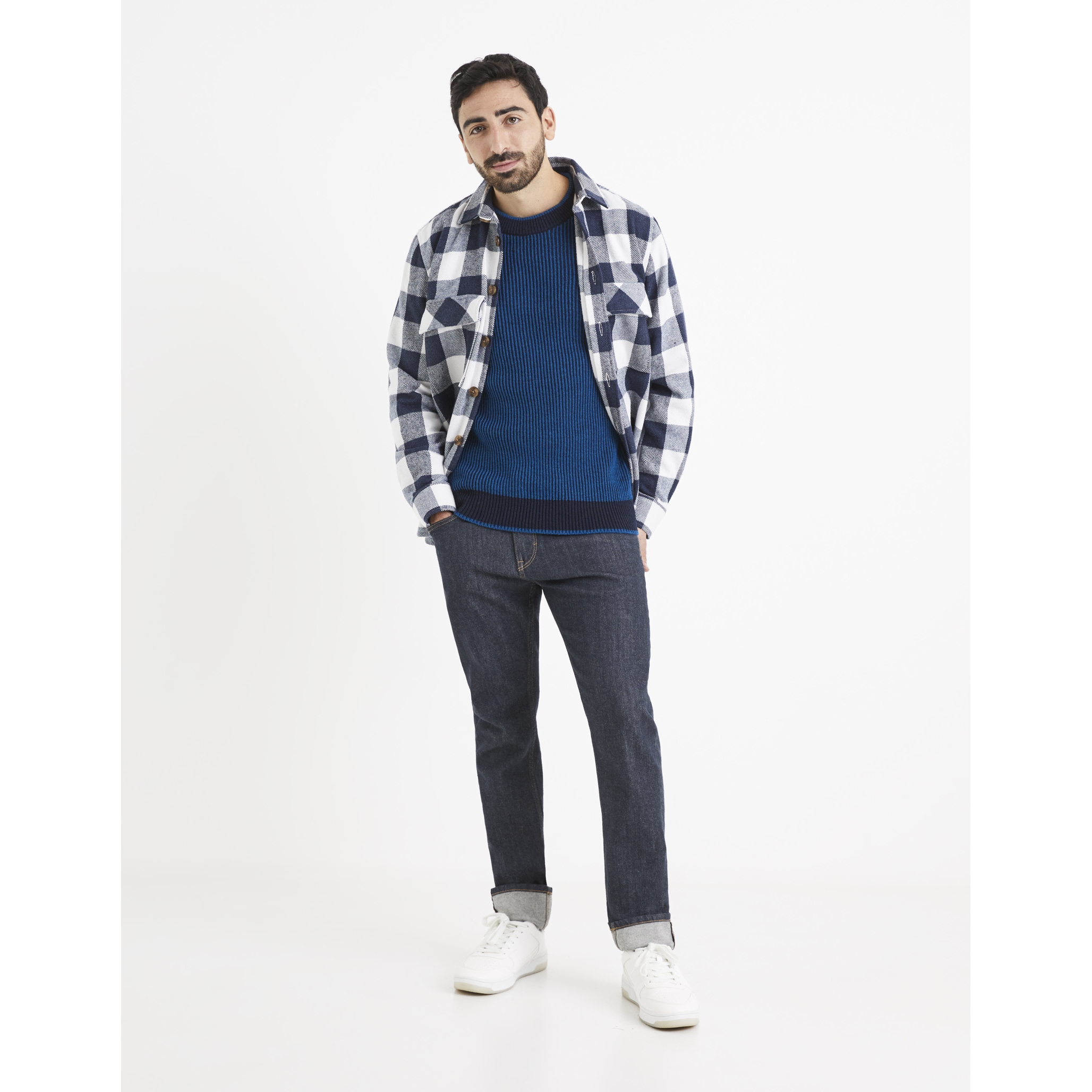 Pulovere pentru barbati Celio - albastru, negru