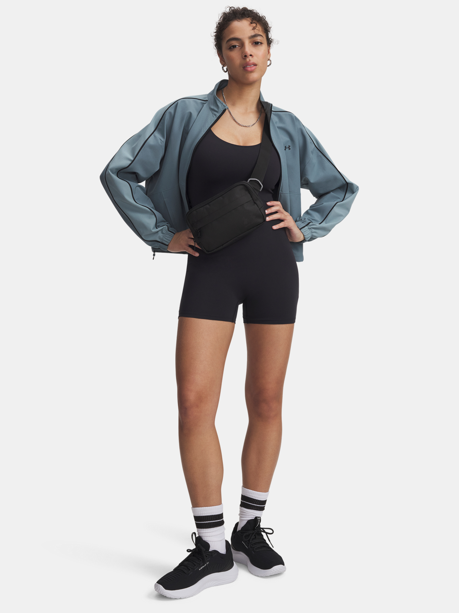 Women&#039;s Under Armour Motion Shorts Bodysuit-BLK - Women&#039;s