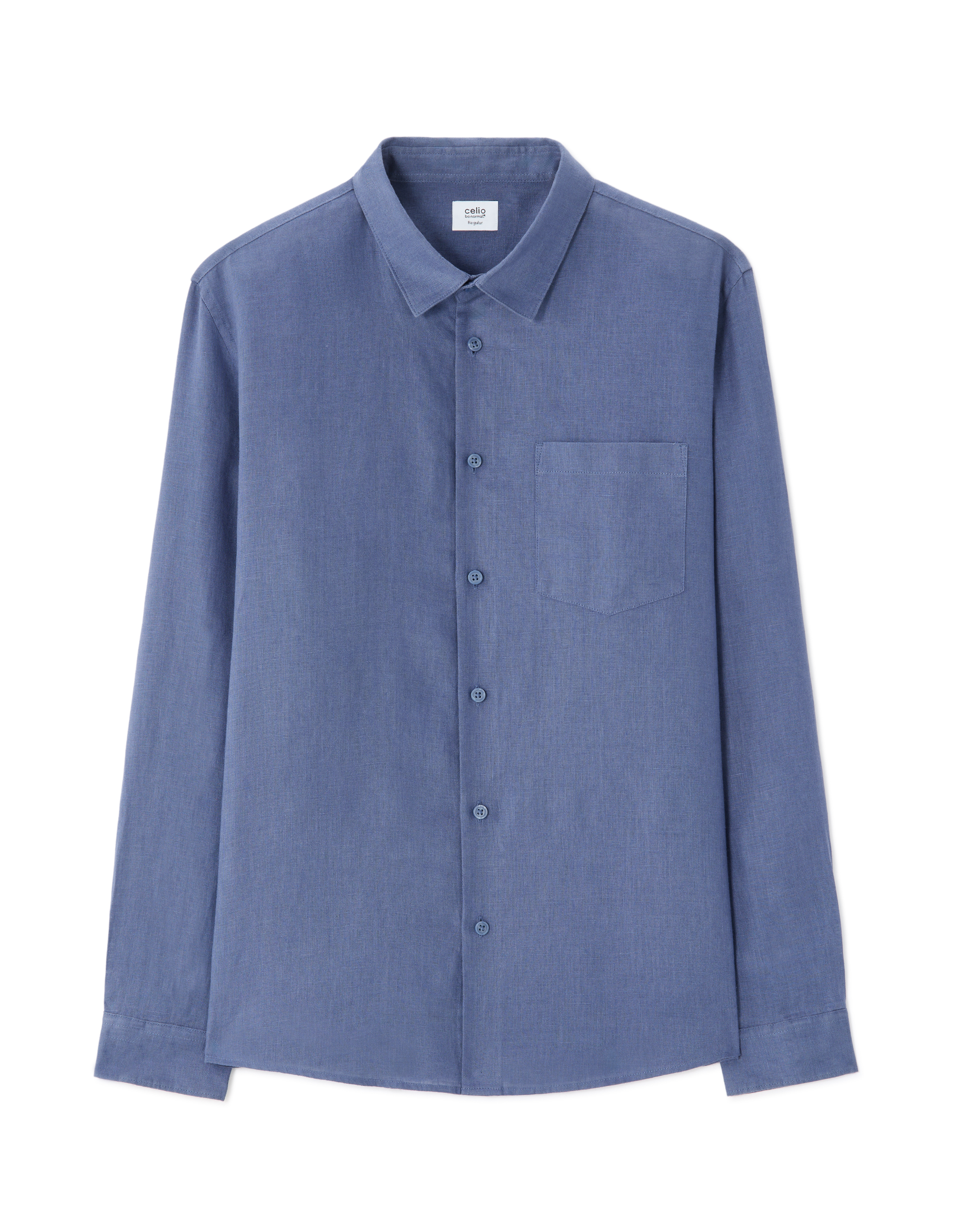 Cămașă de in Celio Daflix - Albastră