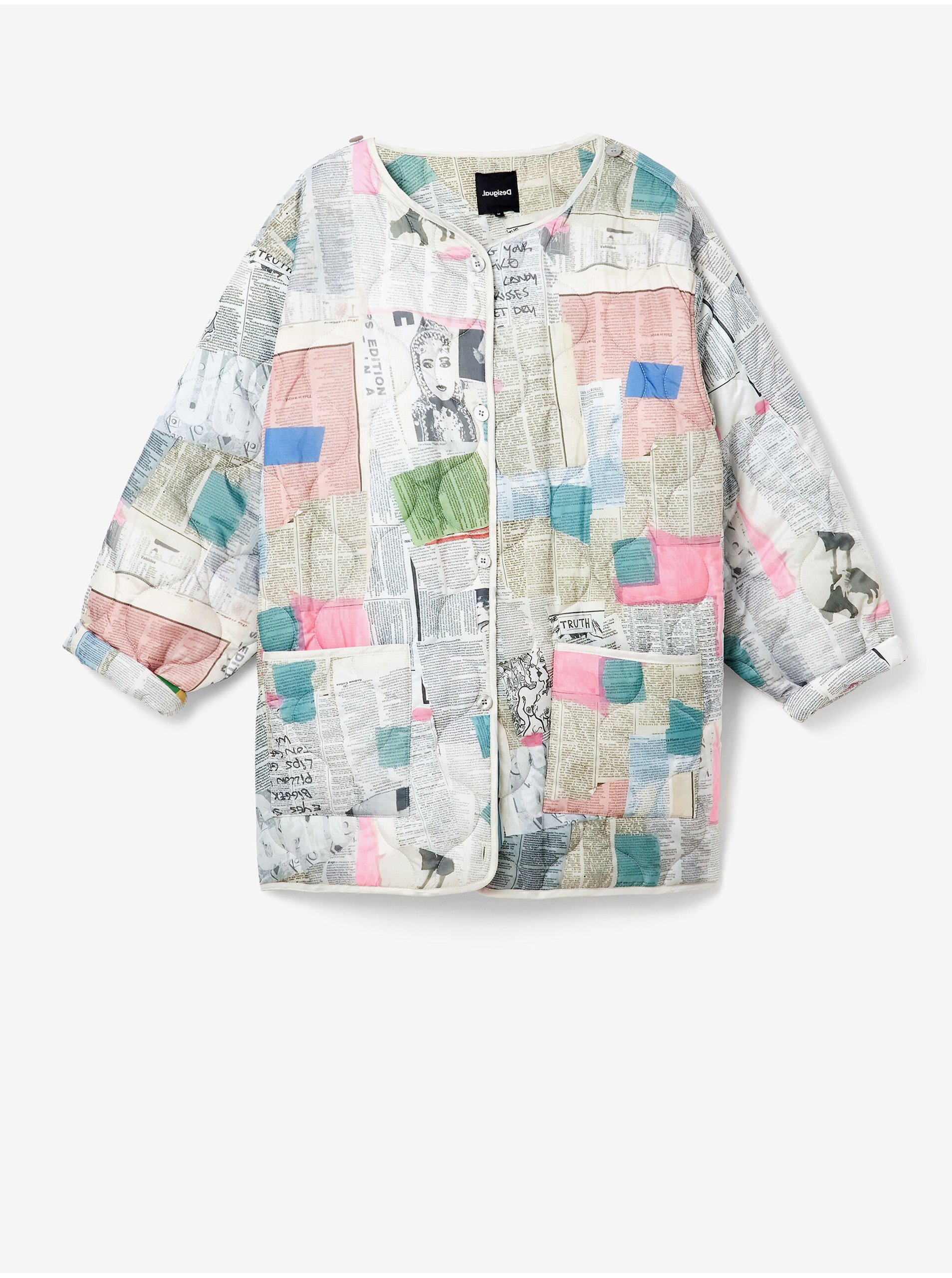 Geci parka pentru barbati Desigual - gri deschis