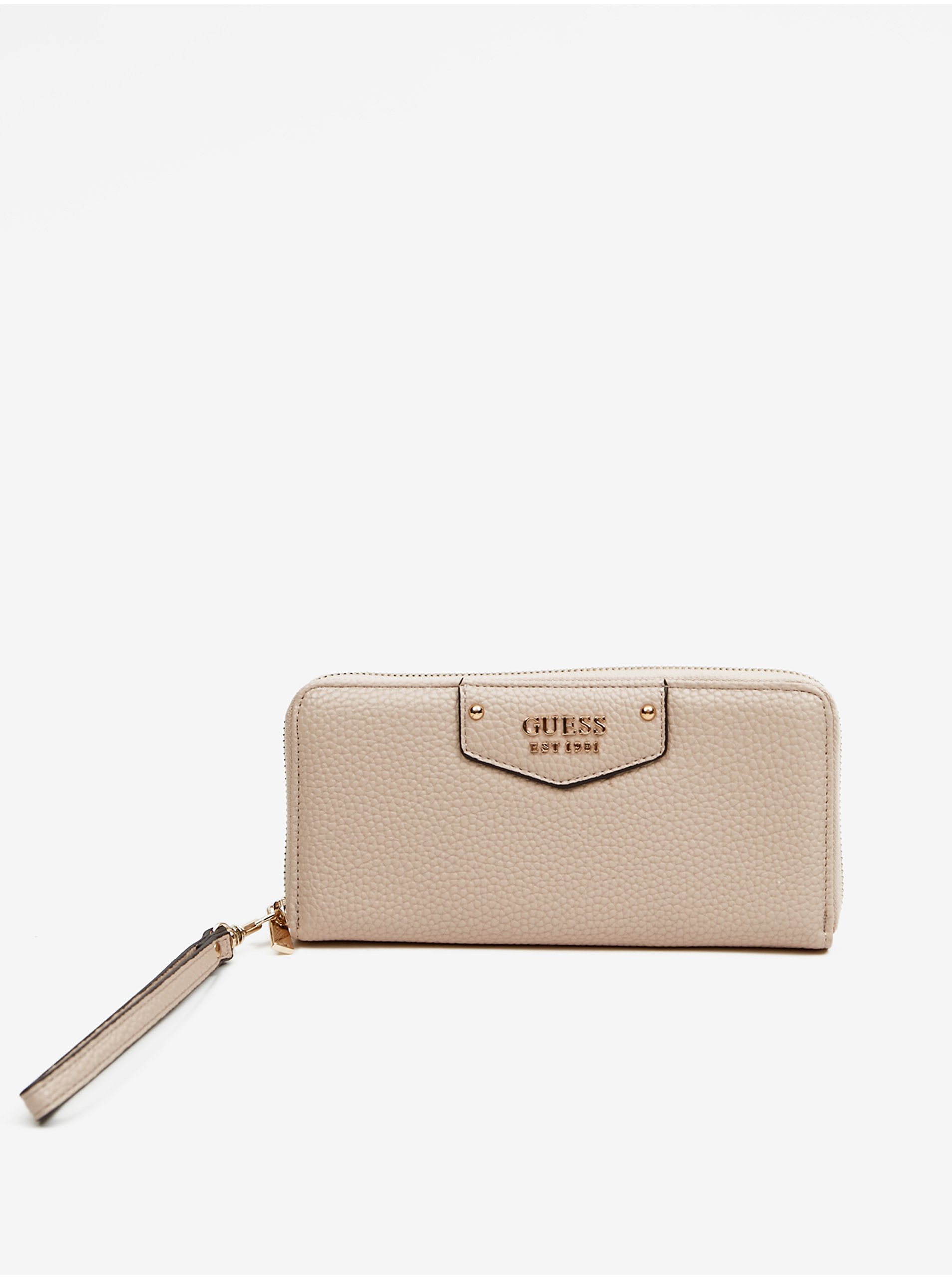 Beige Ladies Wallet Guess Eco Brenton LRG - Women