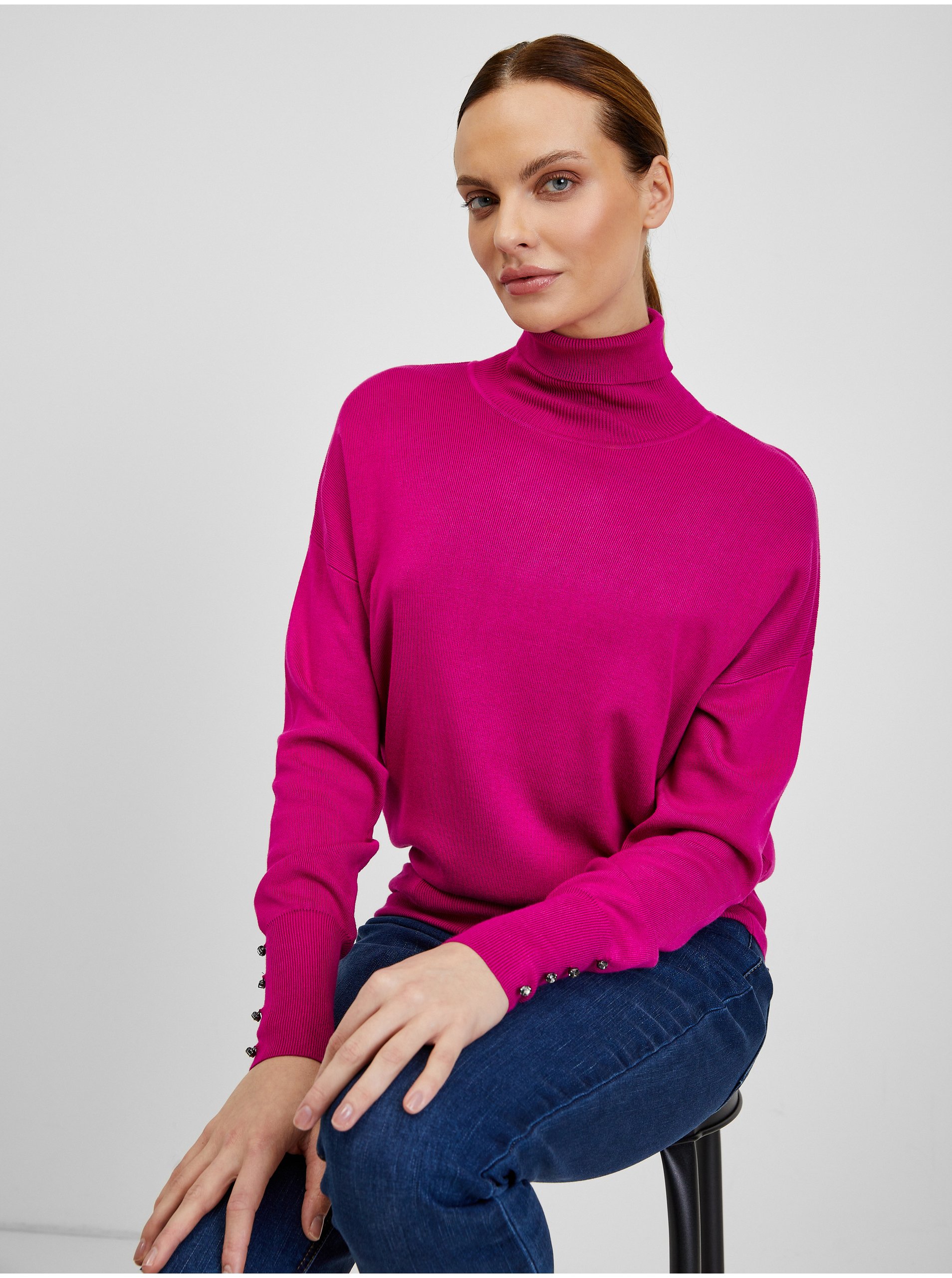 Dark pink women's sweater ORSAY - Women na Akciji-orsay 1