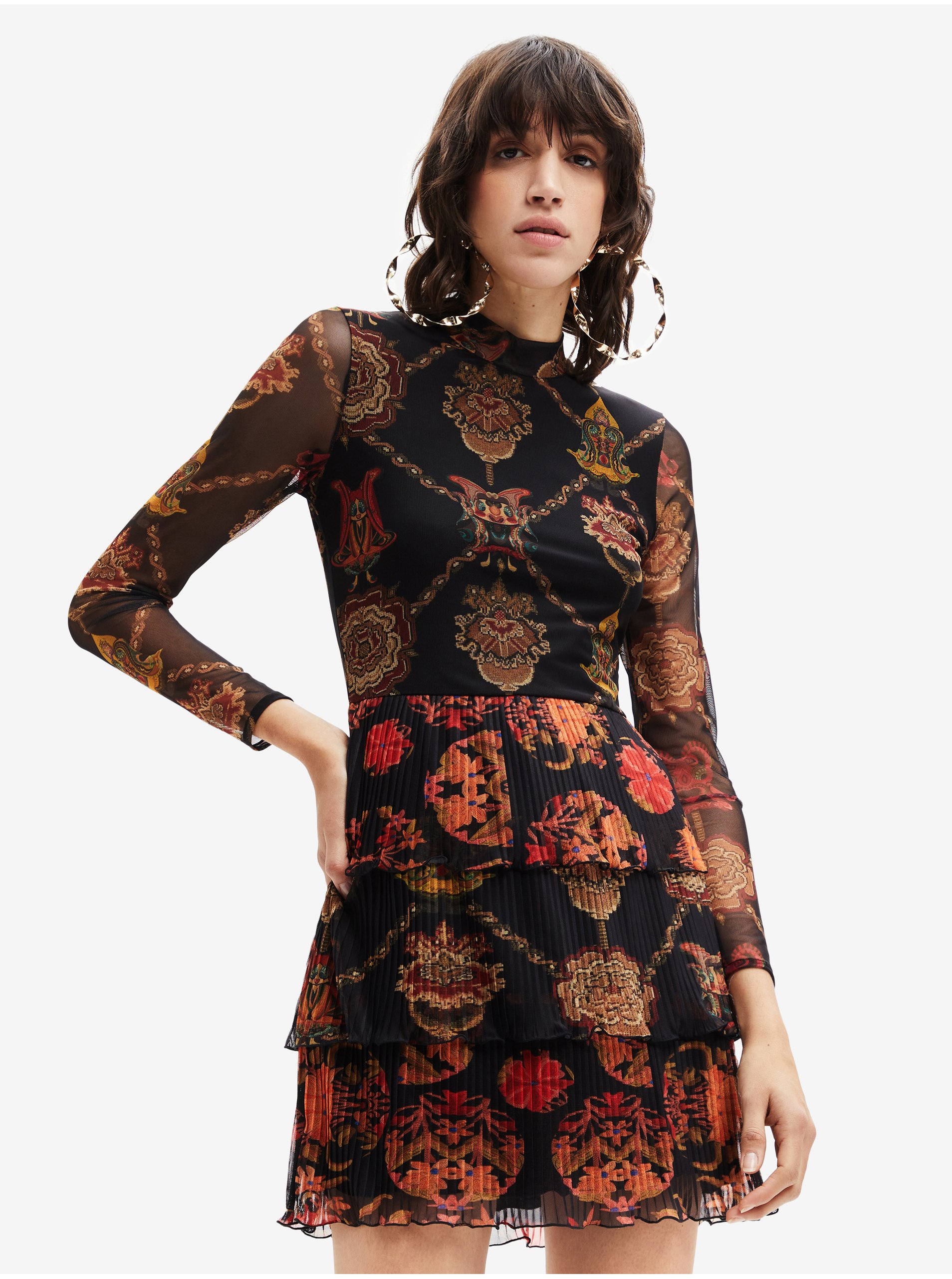 Black Women Patterned Dress Desigual Daphne - Women
