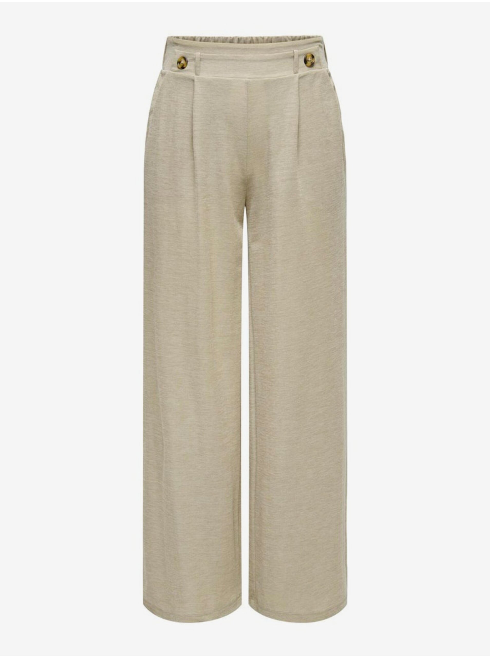 Beige women's wide trousers JDY Birdie - Women