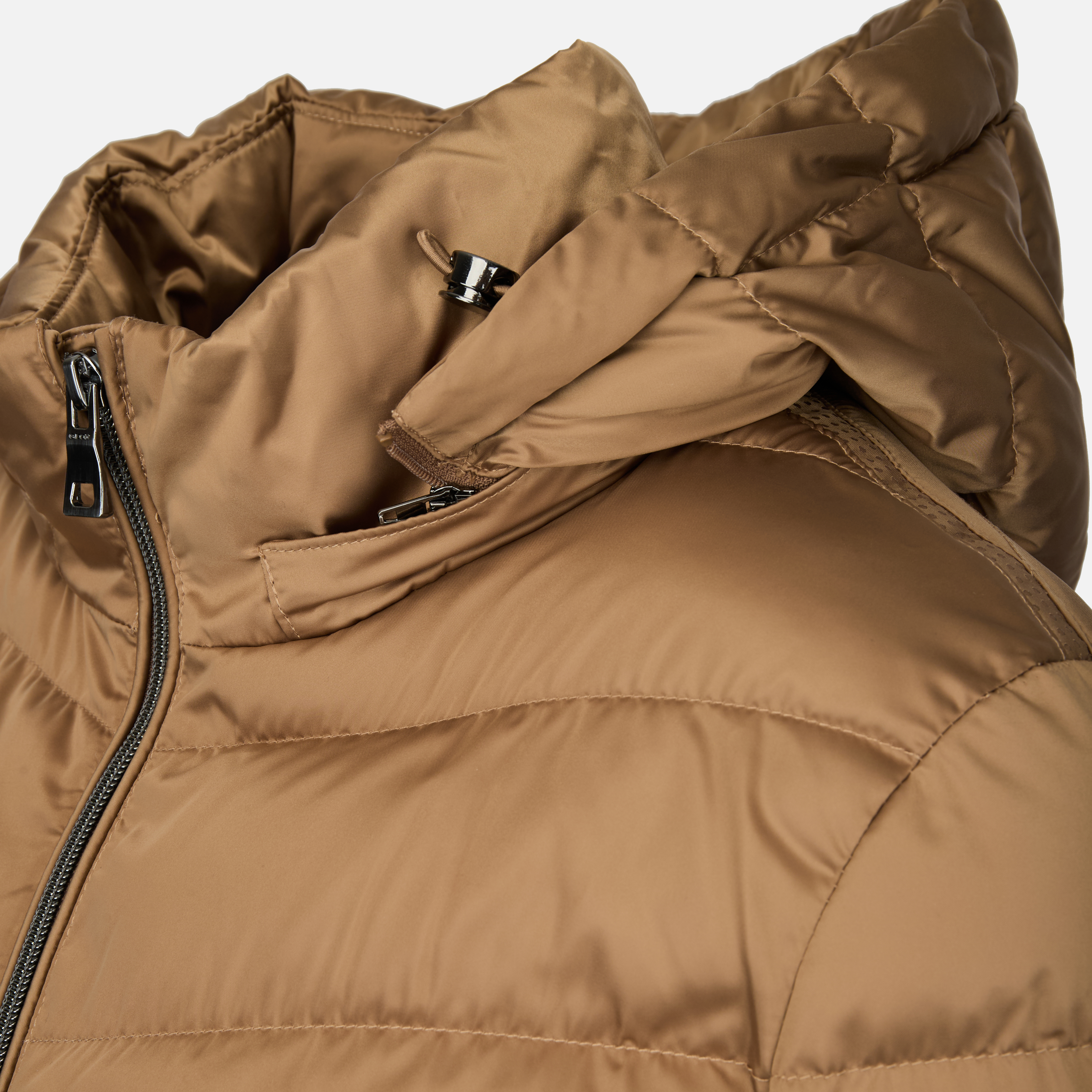 Geacă de damă maro deschis cu puf Geox Zosma