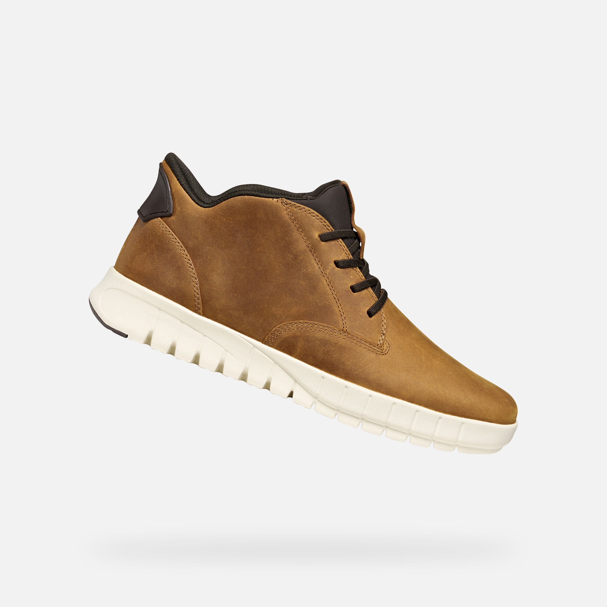 Light Brown Mens Ankle Boots Geox Flextride Plus - Mens