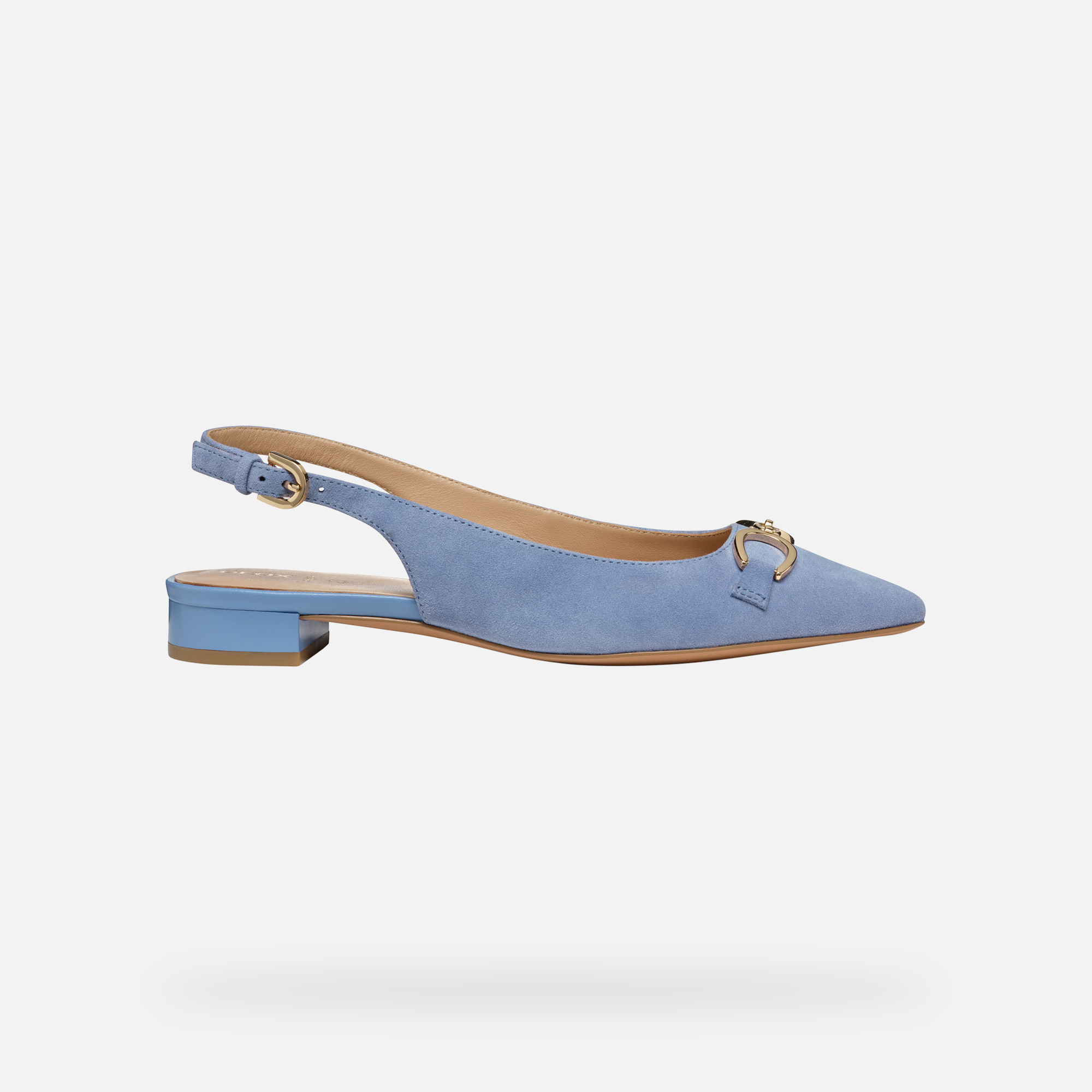 Light blue women's ballet flats Geox Giselda 15 - Women's