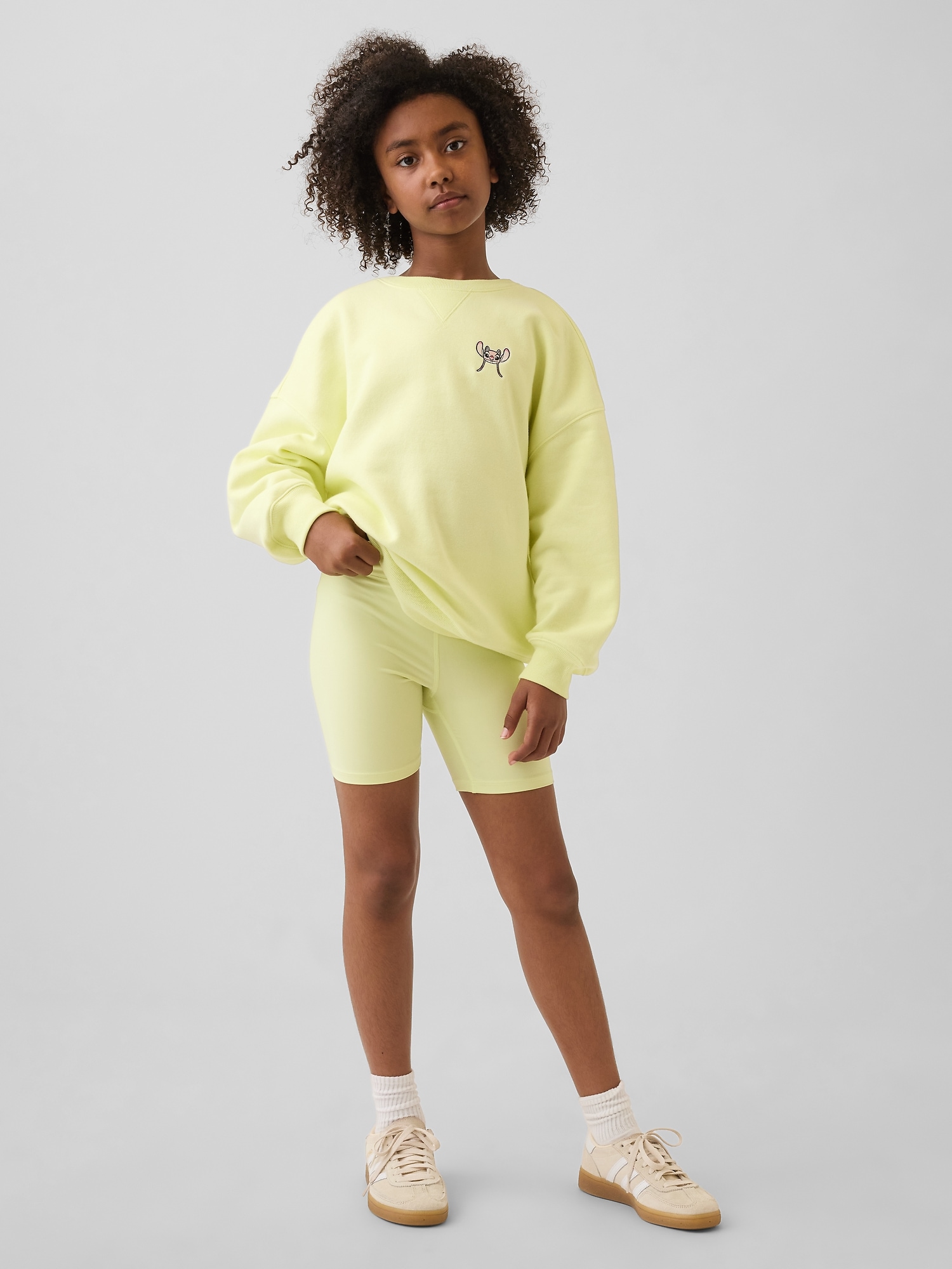 Ребрени байкерски шорти за момичета GAP