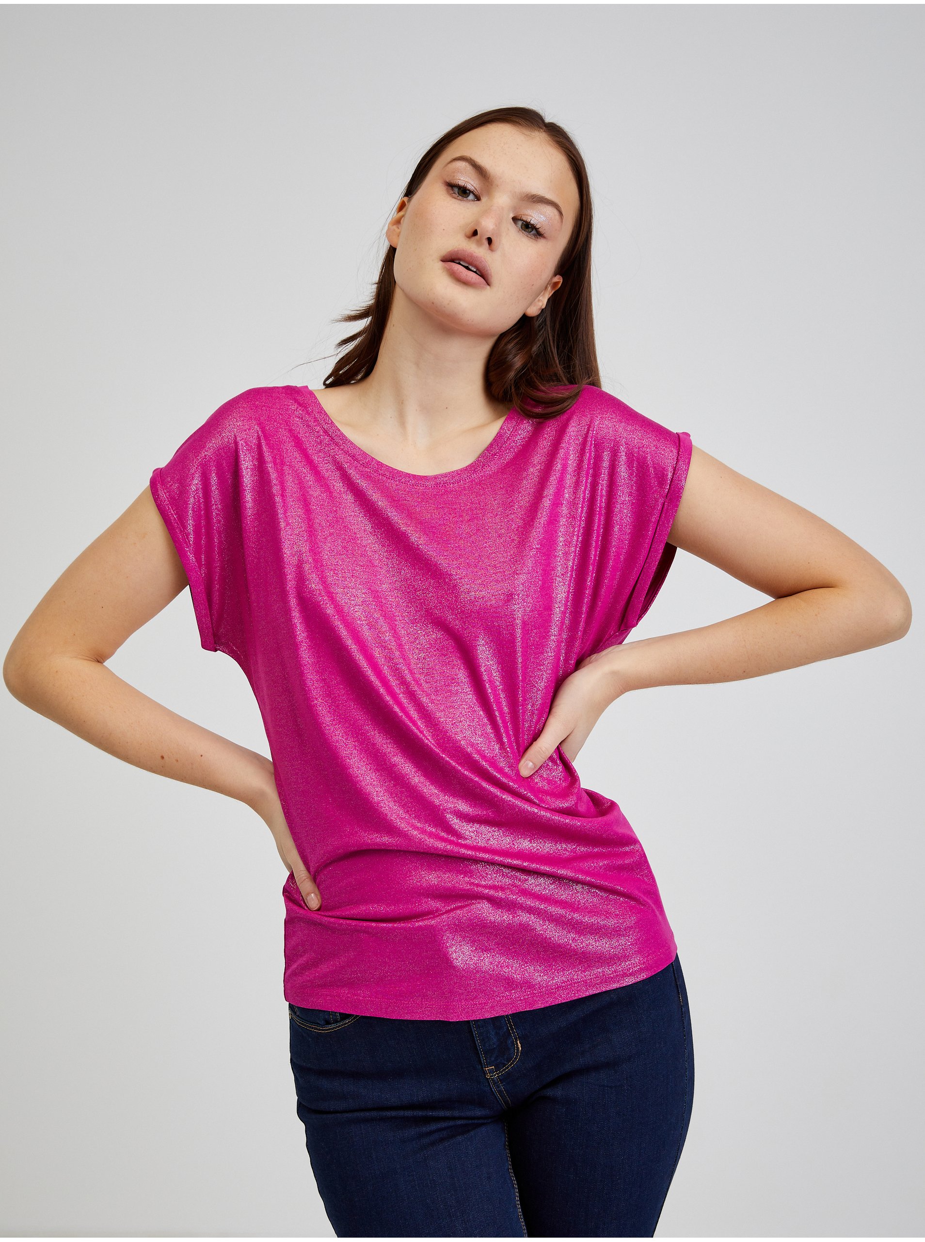 Dark Pink Women's T-shirt ORSAY - Women