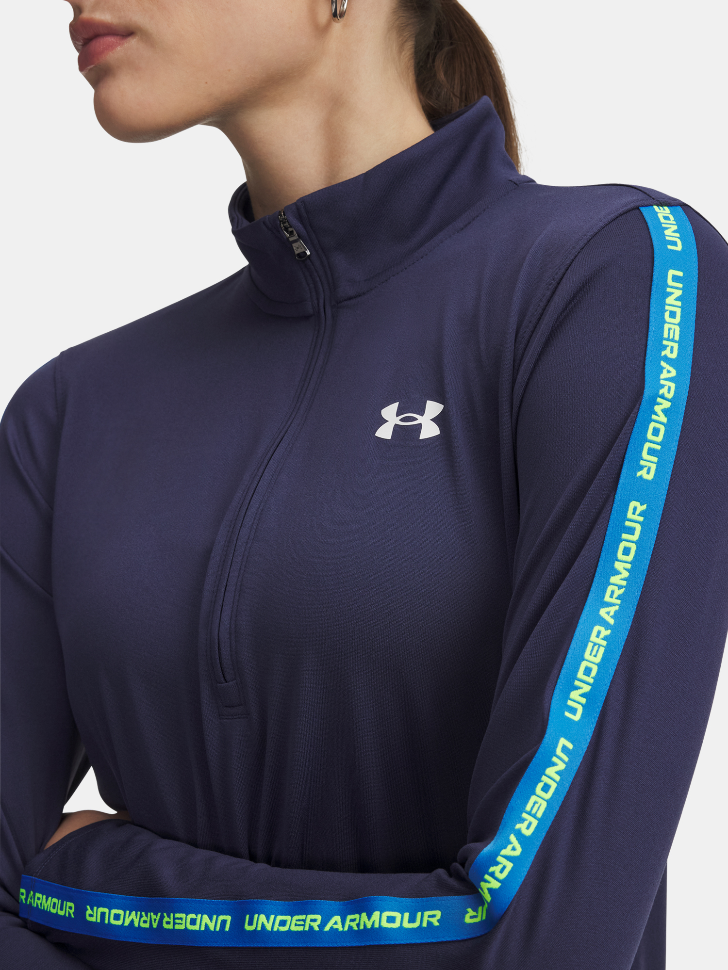 Under Armour UA Tech WM Tape Half Zip-BLU Women's Sweatshirt - Women's