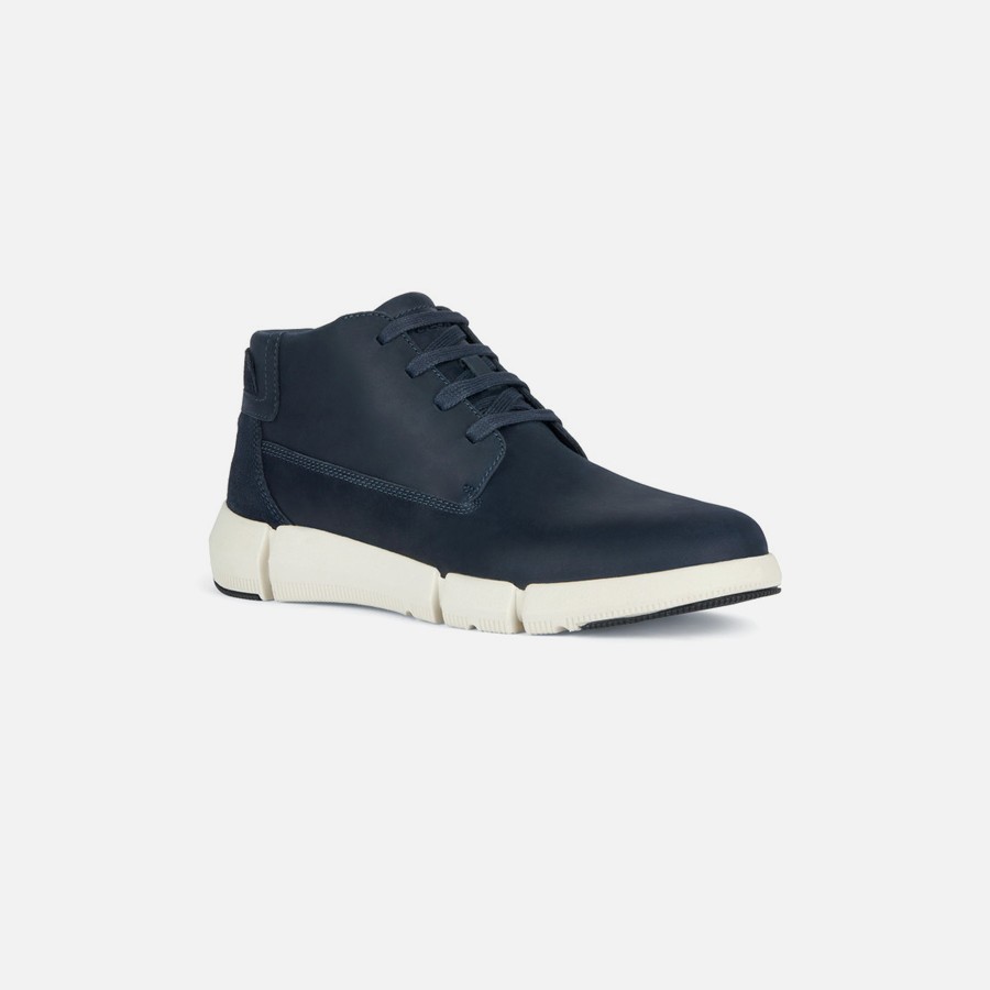Dark blue men&#039;s ankle boots Geox Adacter H - Men&#039;s