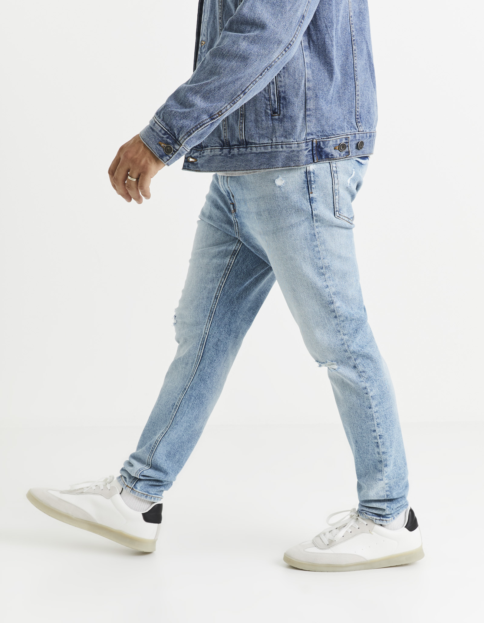 Slim fit pentru barbati Celio - albastru deschis
