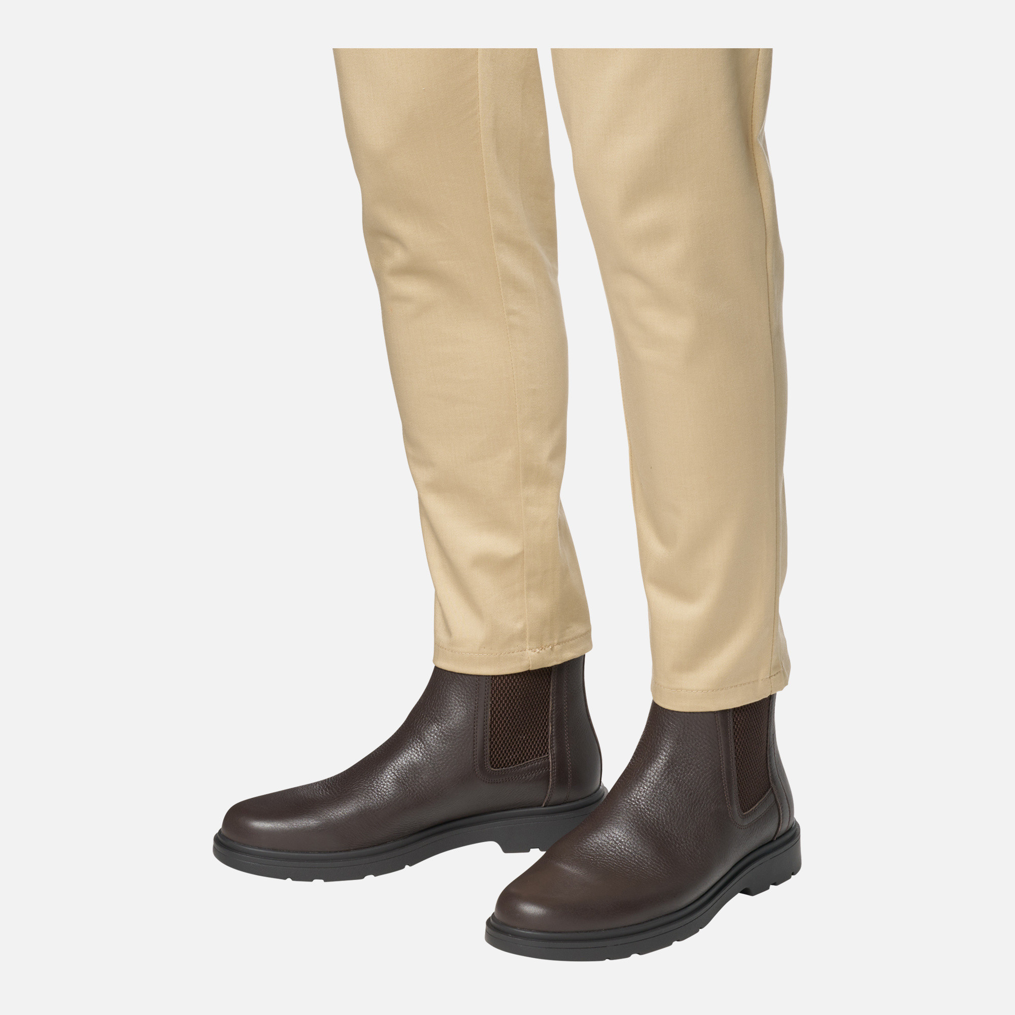 Dark brown men&#039;s ankle boots Geox Spherica EC1 - Men&#039;s