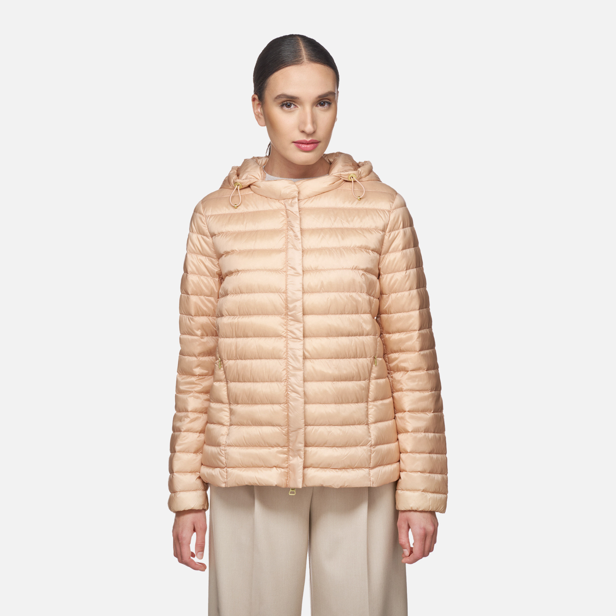 Pink women's down jacket Geox Jaysen - Women's