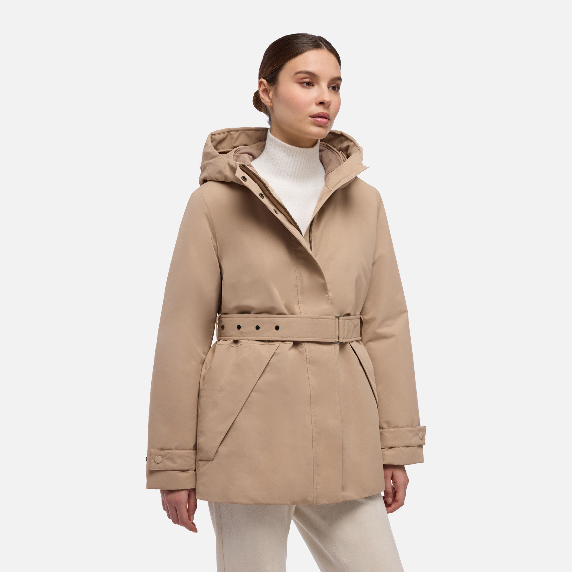 Beige Women's Geox Hoara Jacket - Women's