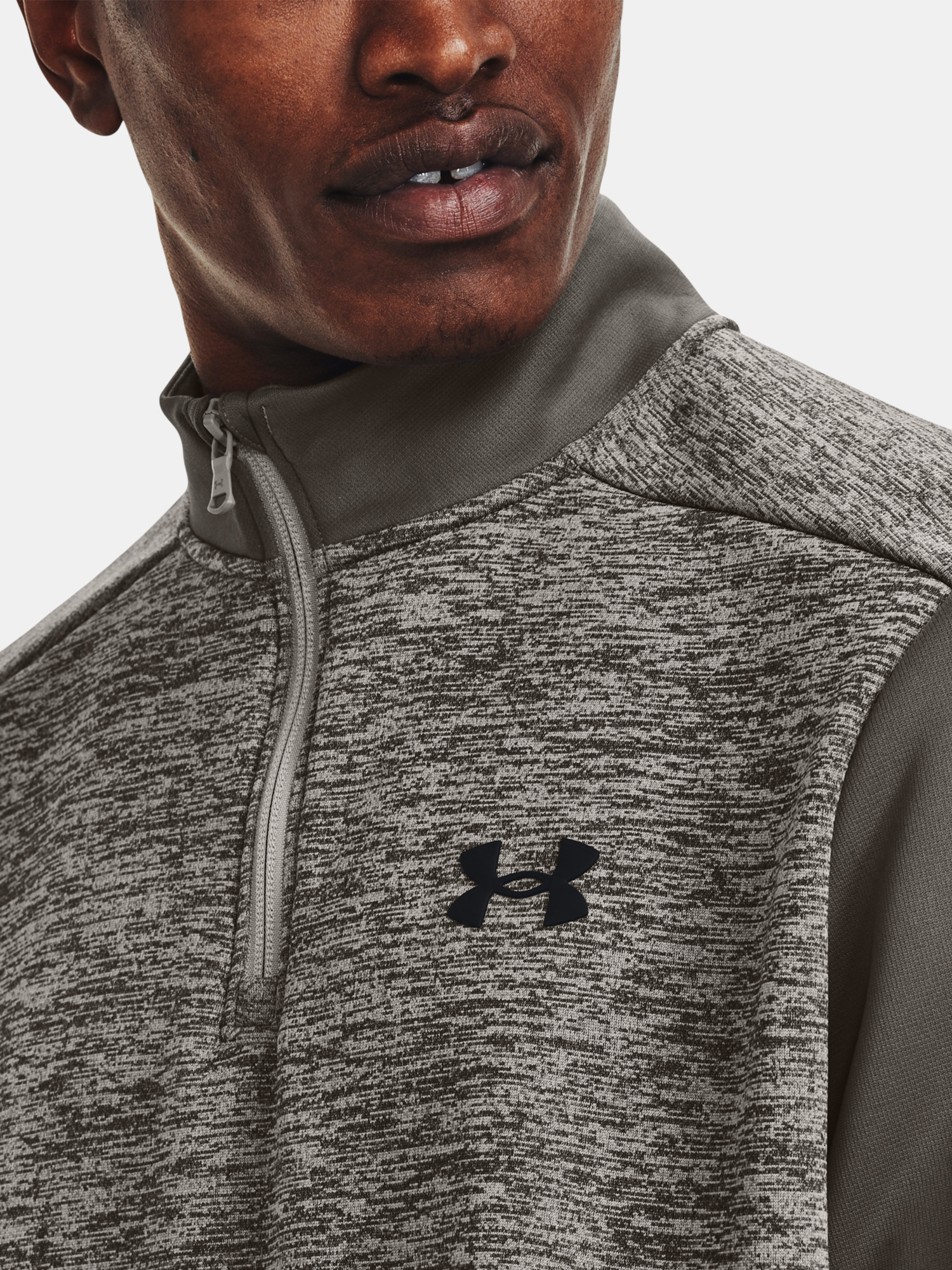 Under Armour Sweatshirt UA Armour Fleece Twist QZ-GRY - Mens