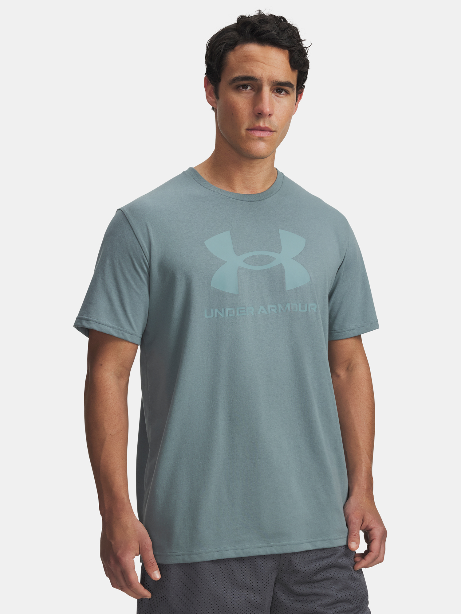 Men's T-shirt Under Armour UA SPORTSTYLE LOGO UPDATE SS-BLU - Men's