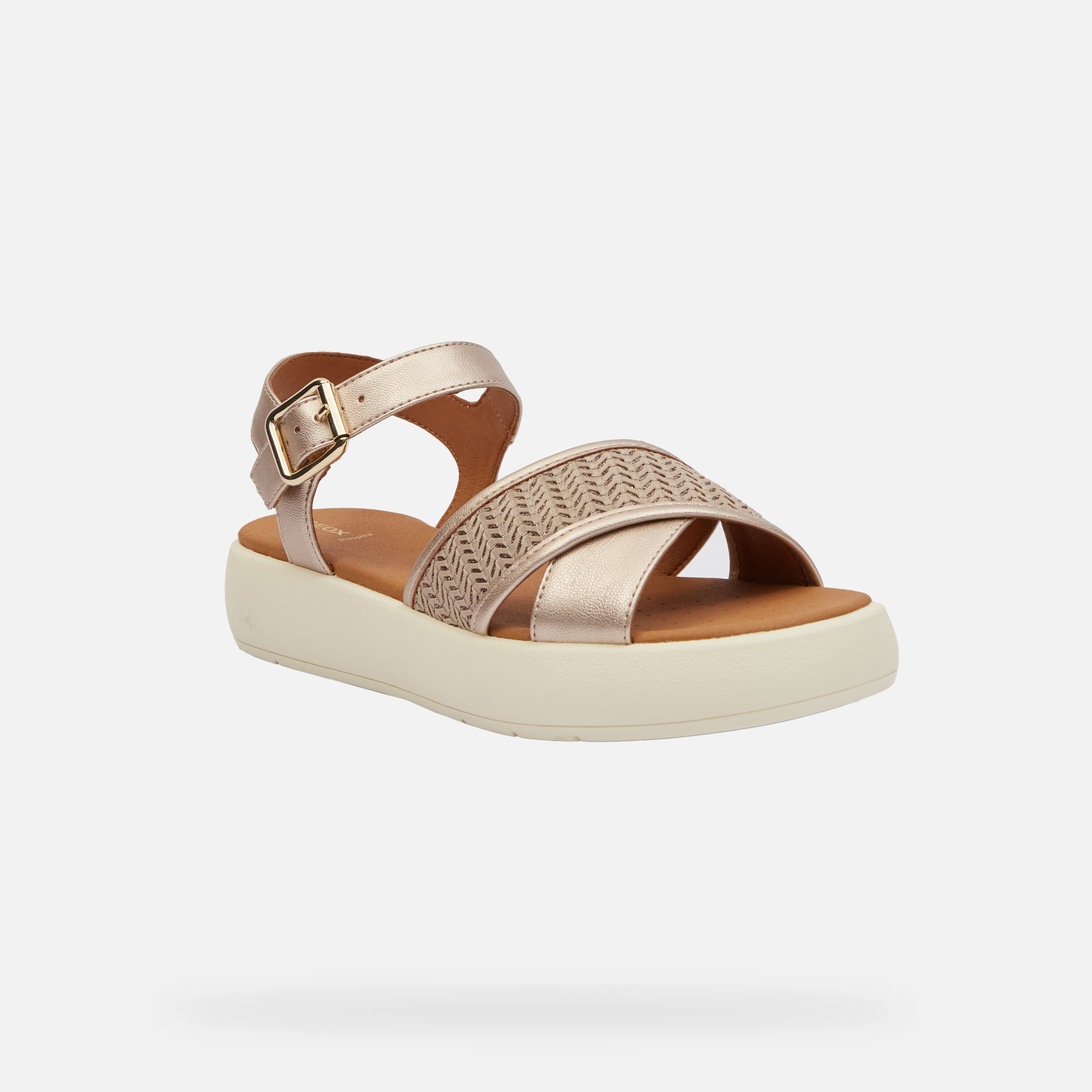 Cream women's sandals Geox Camalei - Women's