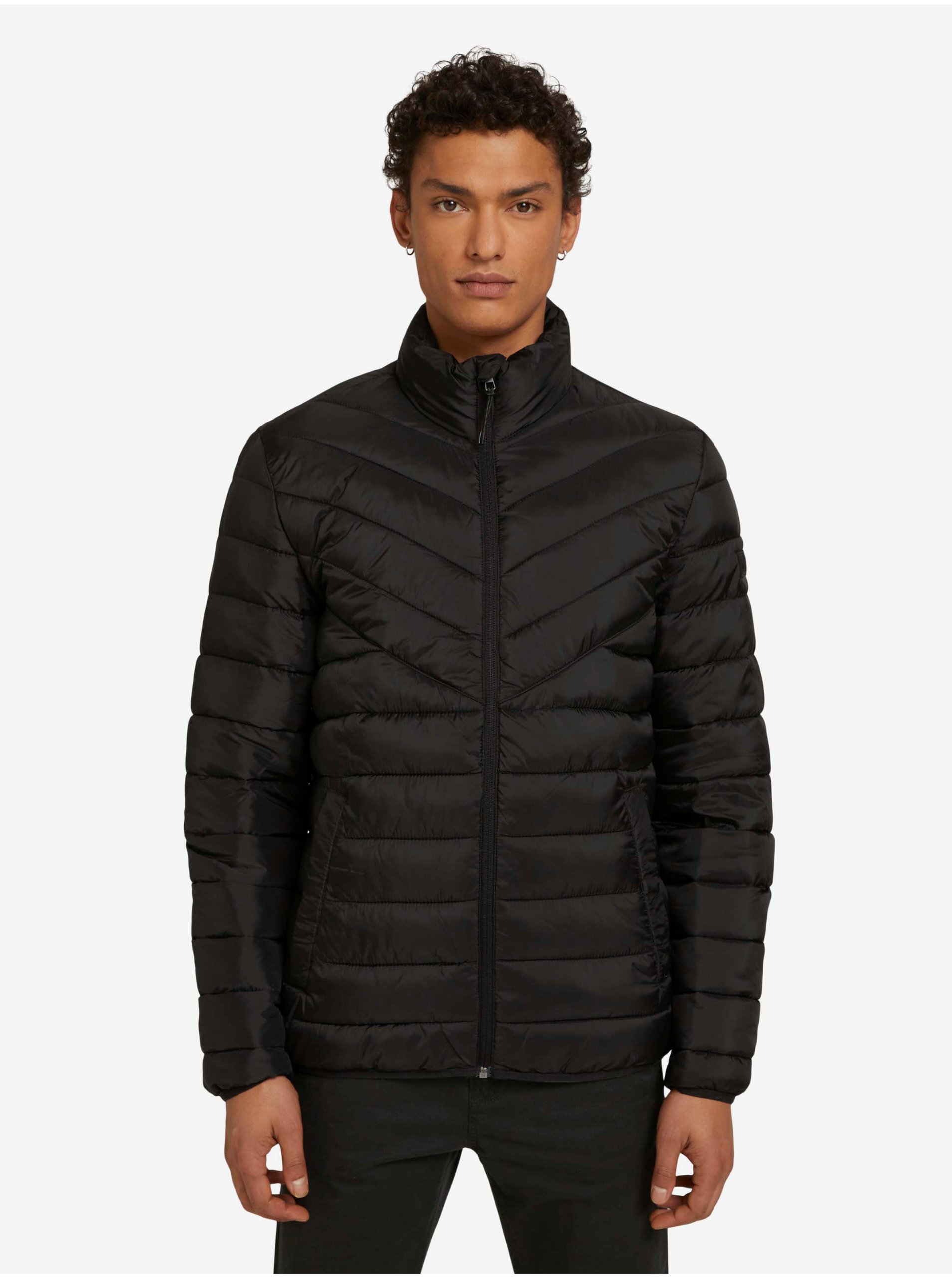 Black Mens Quilted Light Jacket Tom Tailor Denim - Men