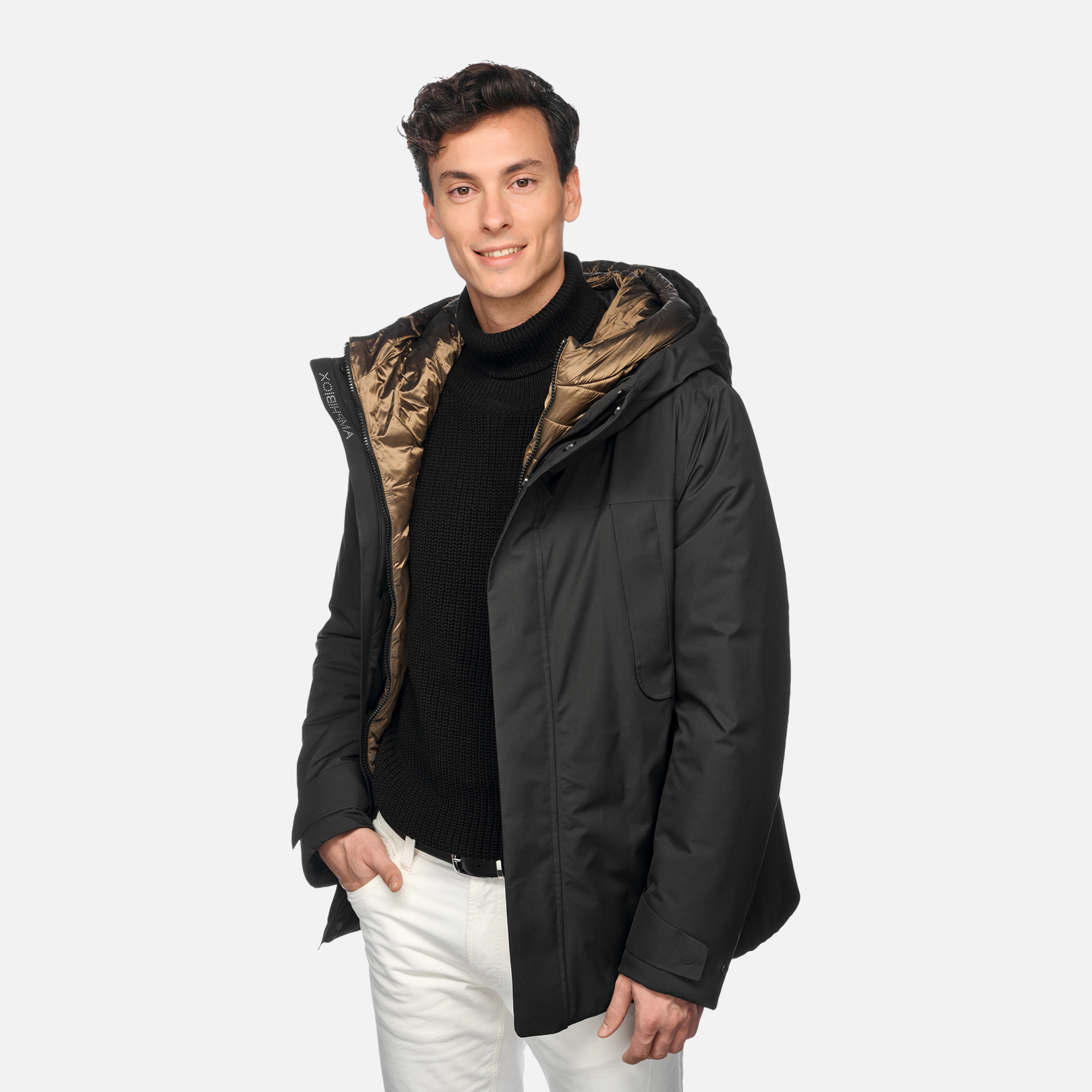 Black men&#039;s jacket Geox Terrestre Abx - Men