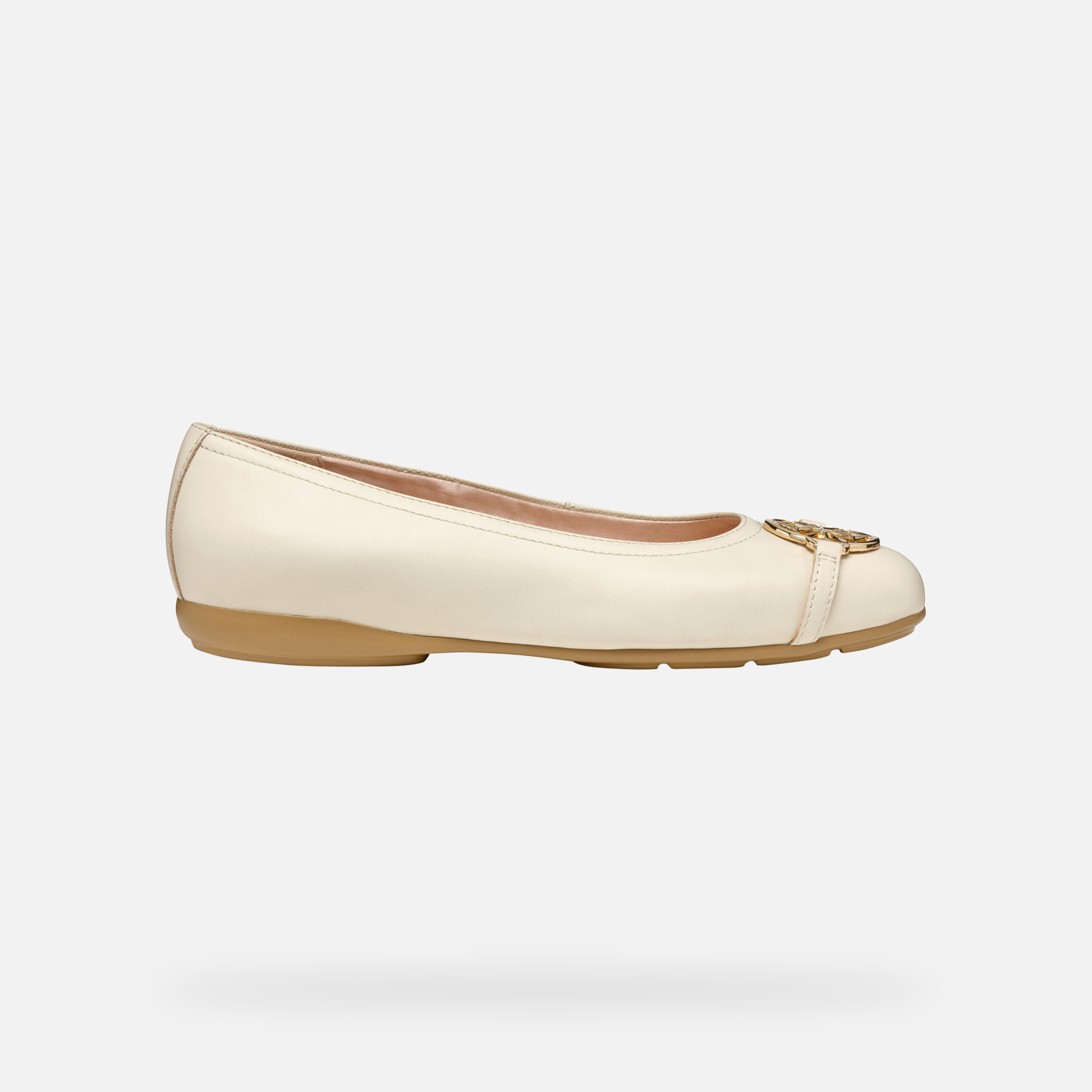 Cream women's ballet flats Geox Annytah - Women's