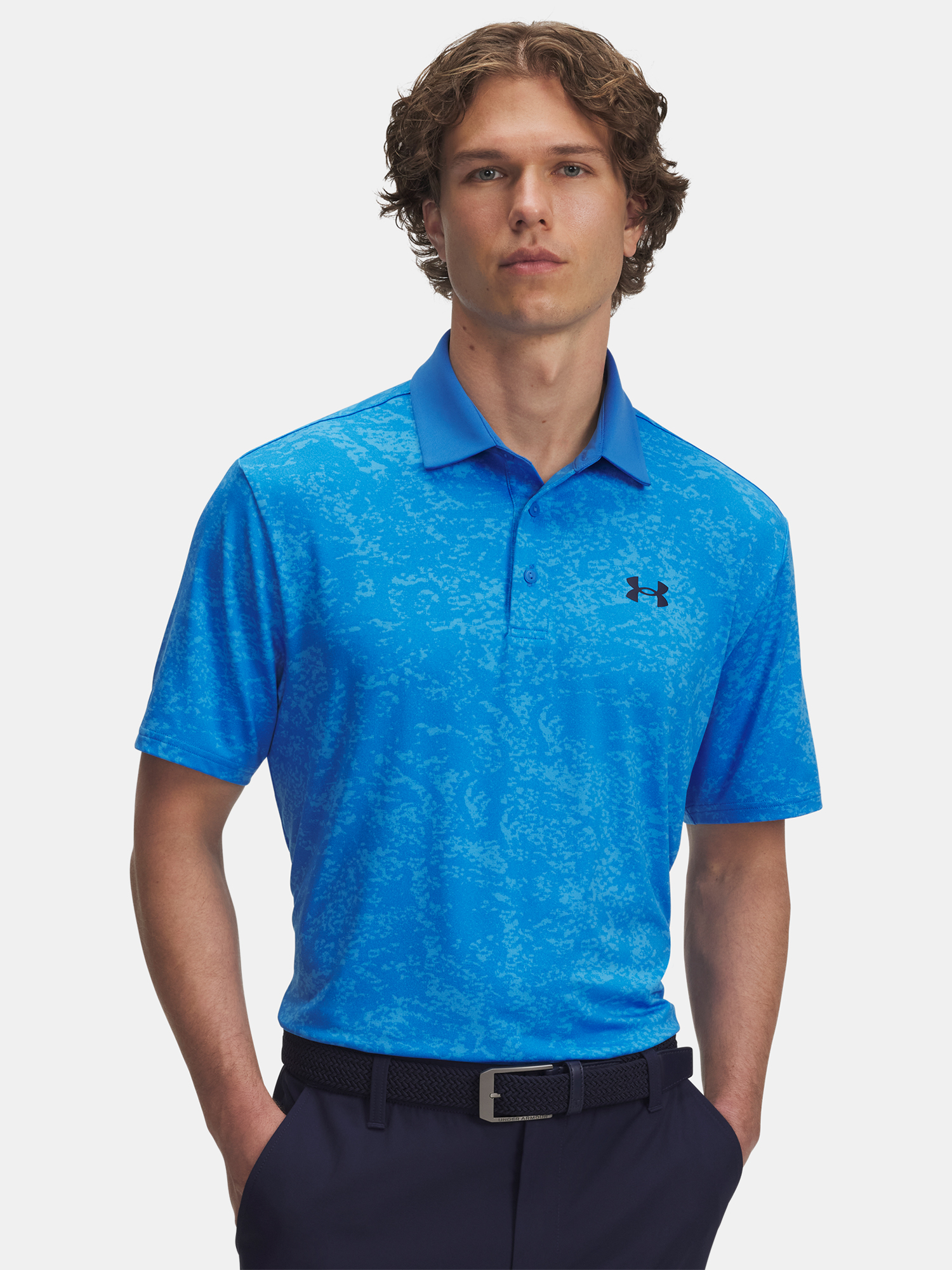 Men's T-shirt Under Armour UA Playoff 3.0 Printed Polo-BLU - Men's