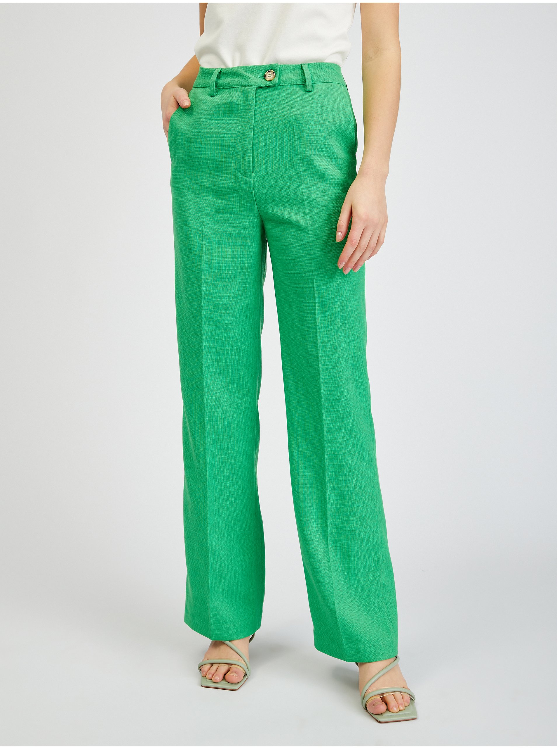 Orsay Green Women Flared Fit Pants - Women