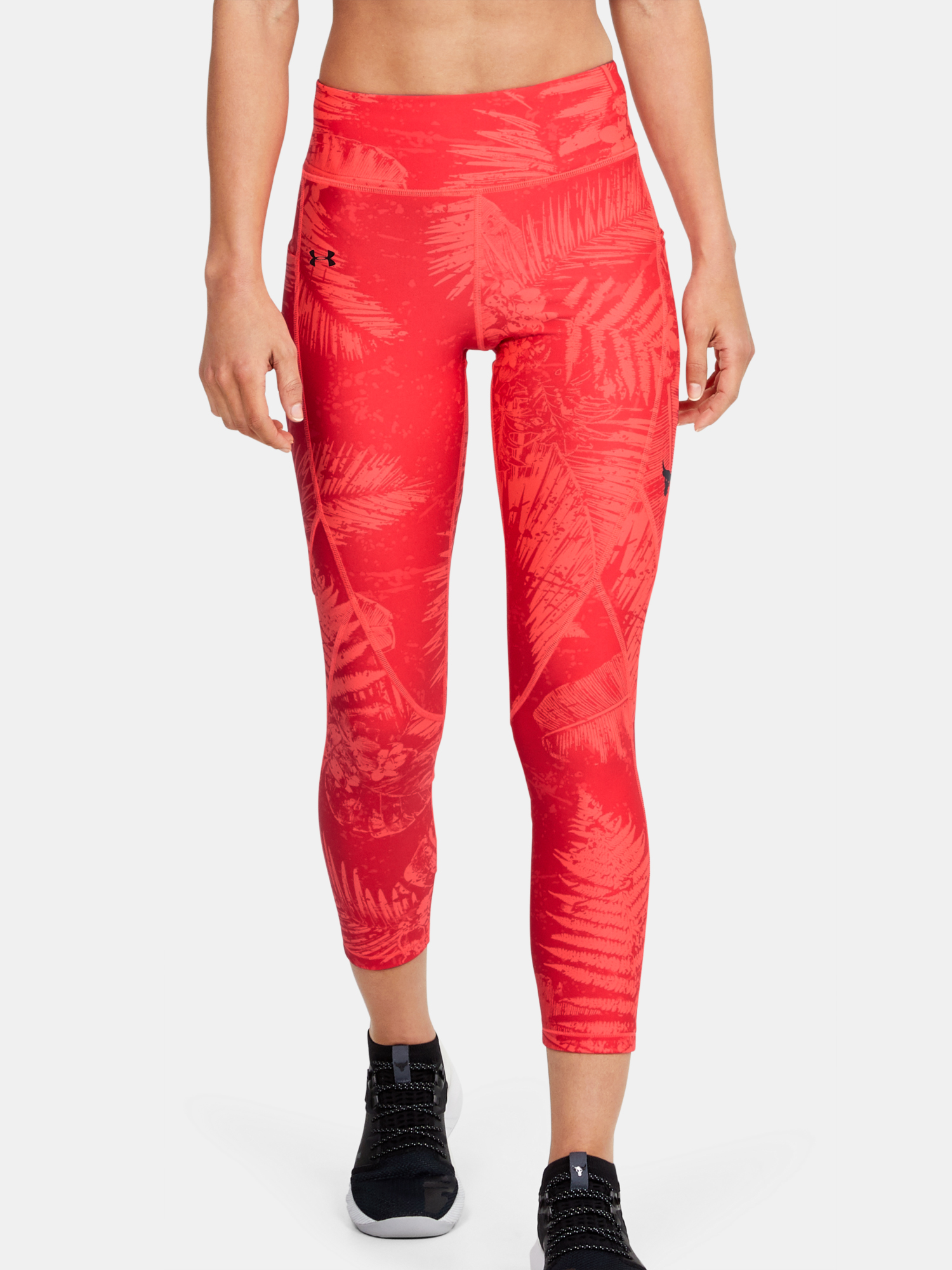 Under Armour Compression Leggings Project Rock Hg Armour Printed Ankle - Ladies