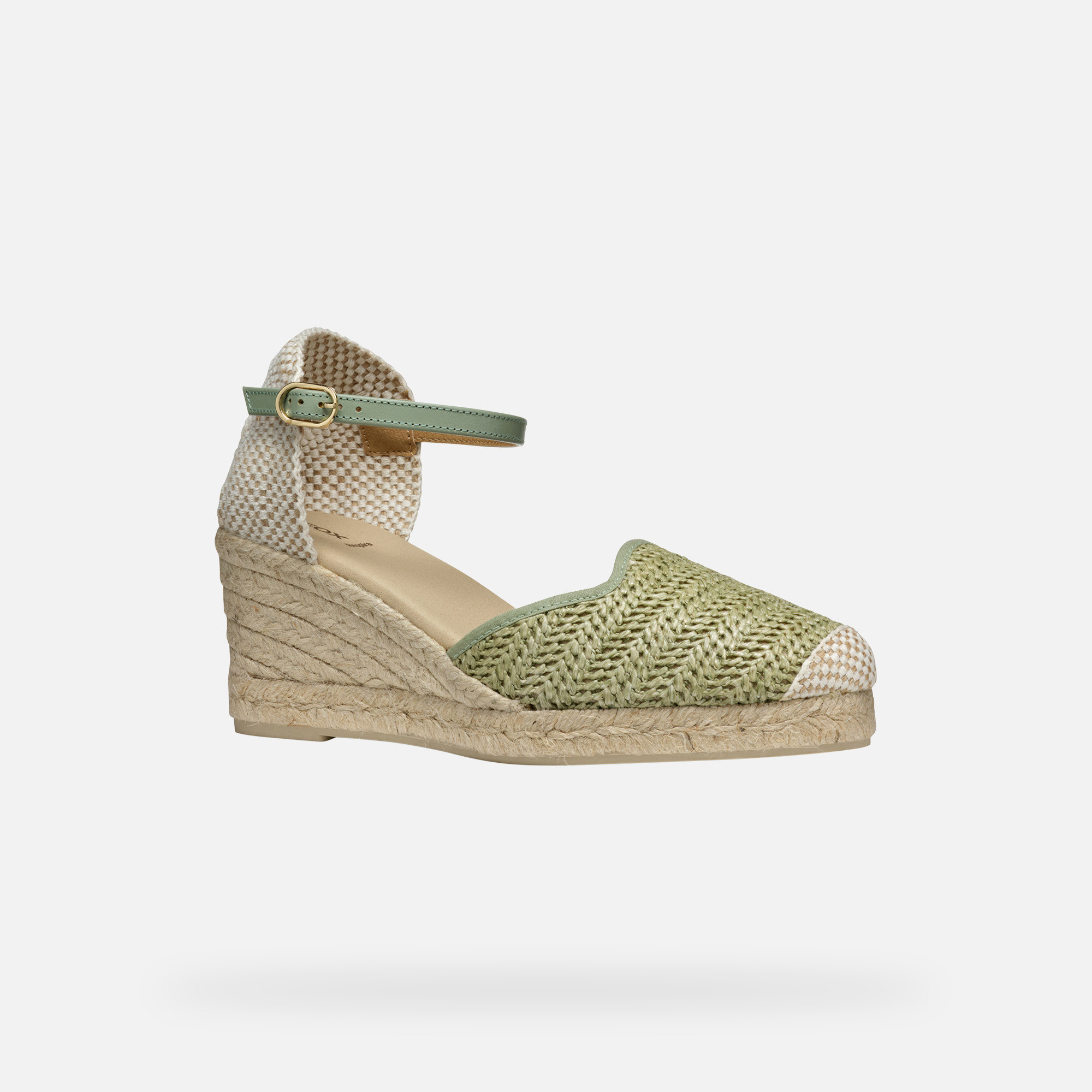 Light green women&#039;s sandals Geox Gelsa Low - Women&#039;s