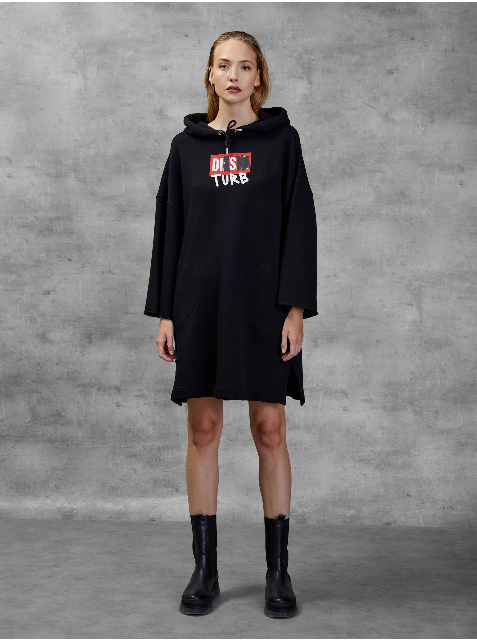 black-women-s-oversize-hooded-sweatshirt-dress-diesel-women