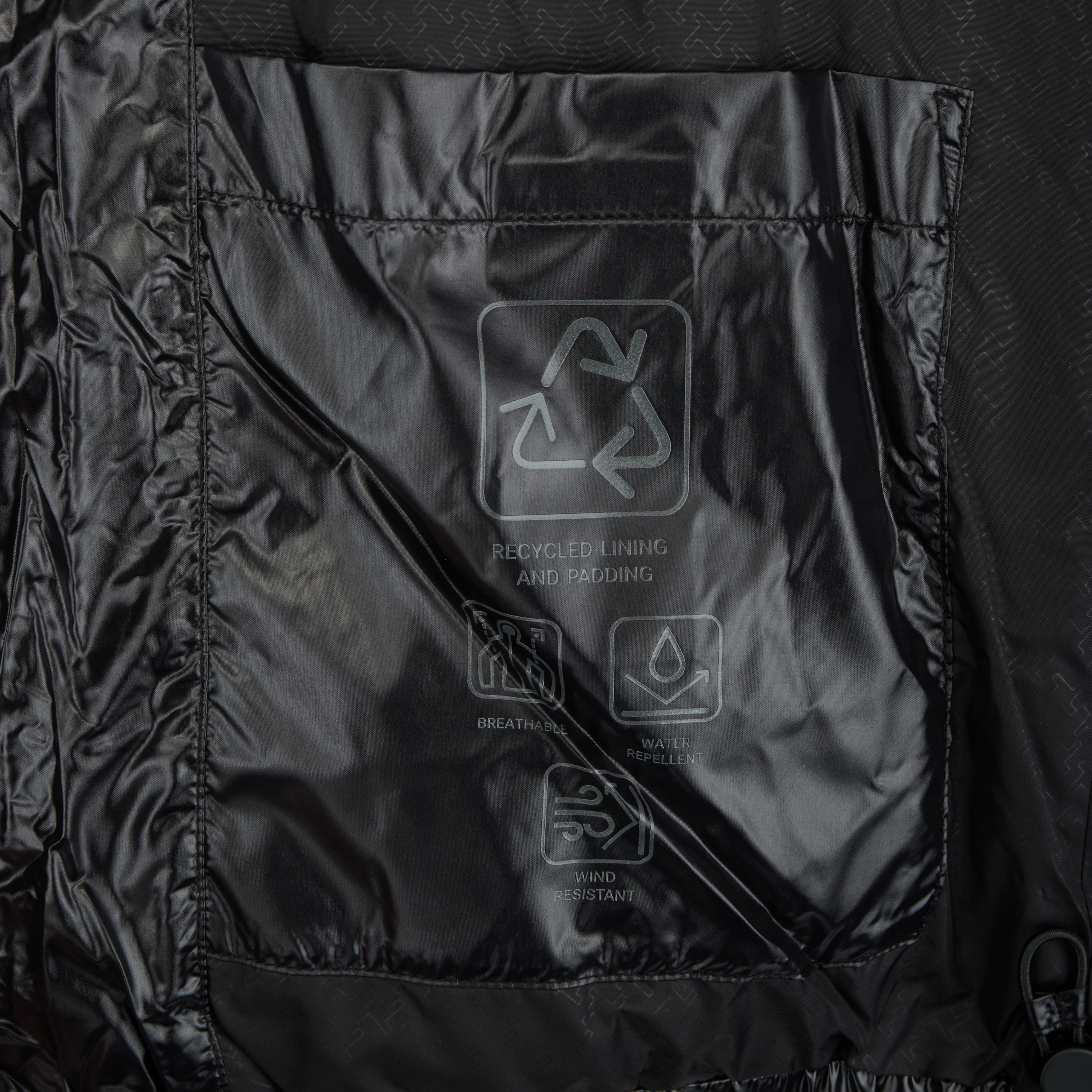 Geacă neagră cu puf pentru femei Geox Backsie