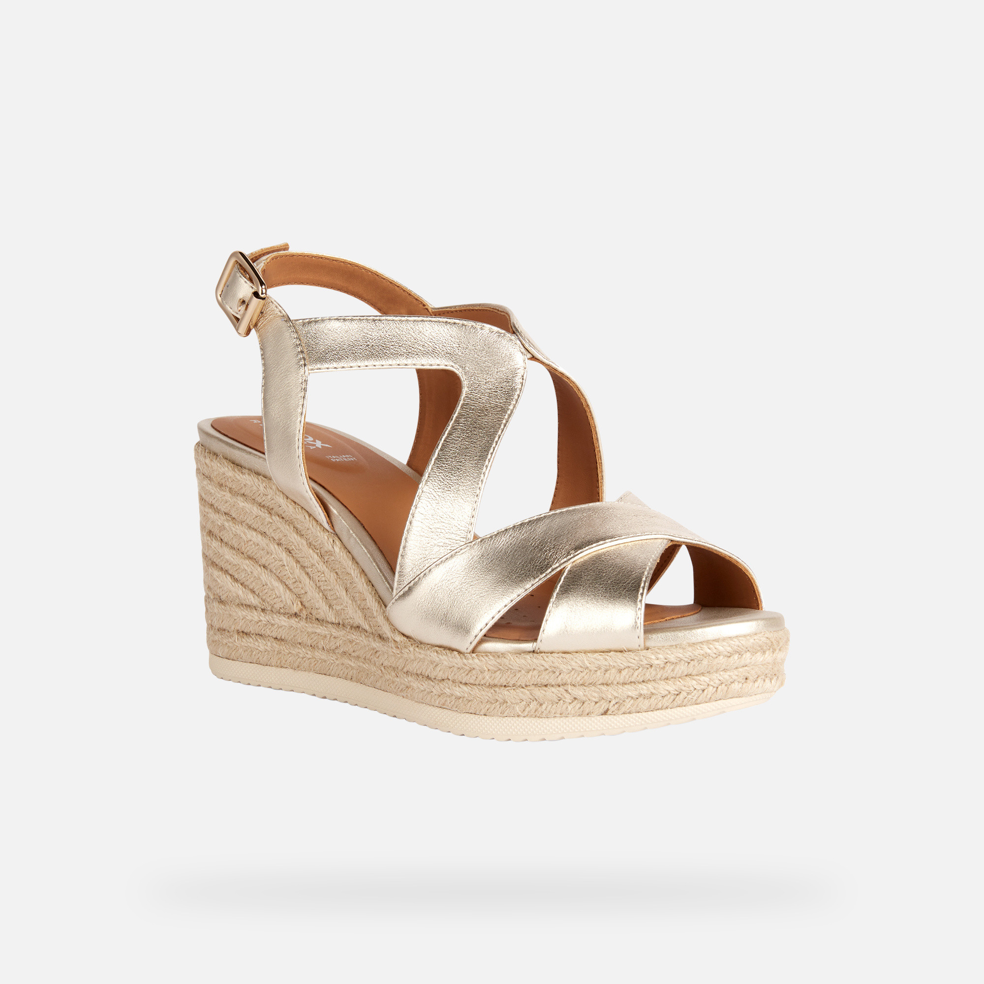 Gold women&#039;s sandals Geox Ponza - Women&#039;s