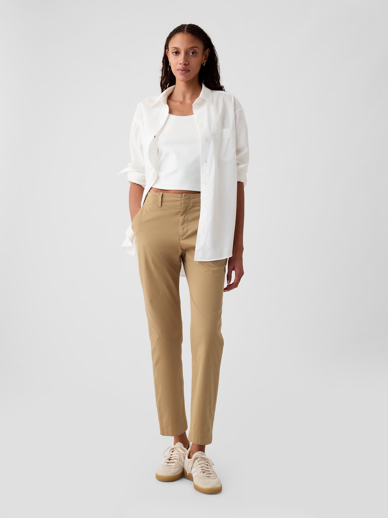 Pantaloni chino pentru femei GAP - maro