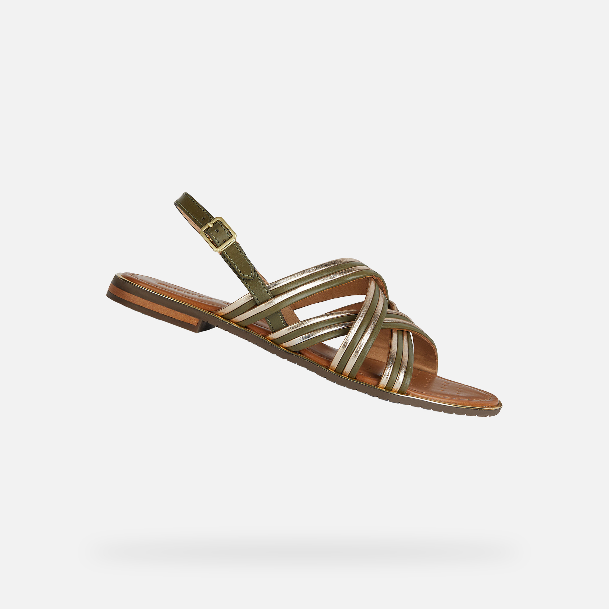 Green Womens Sandals Geox Sozy Plus - Ladies