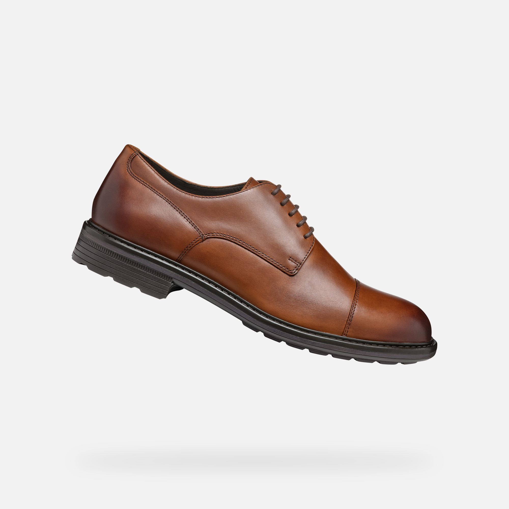 Brown mens formal shoes Geox Walk Pleasure - Men