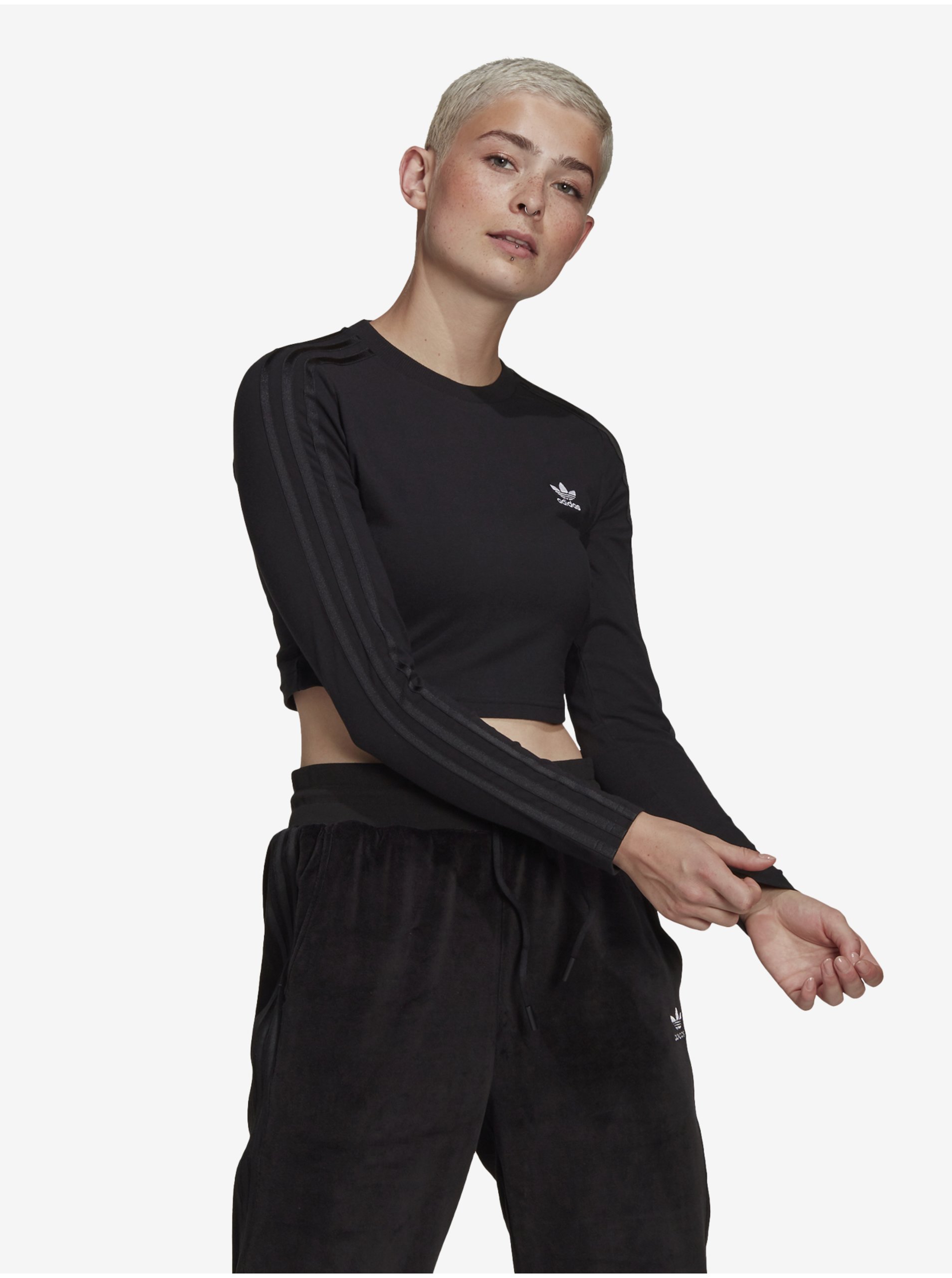 Black Women's Crop Top adidas Originals - Women