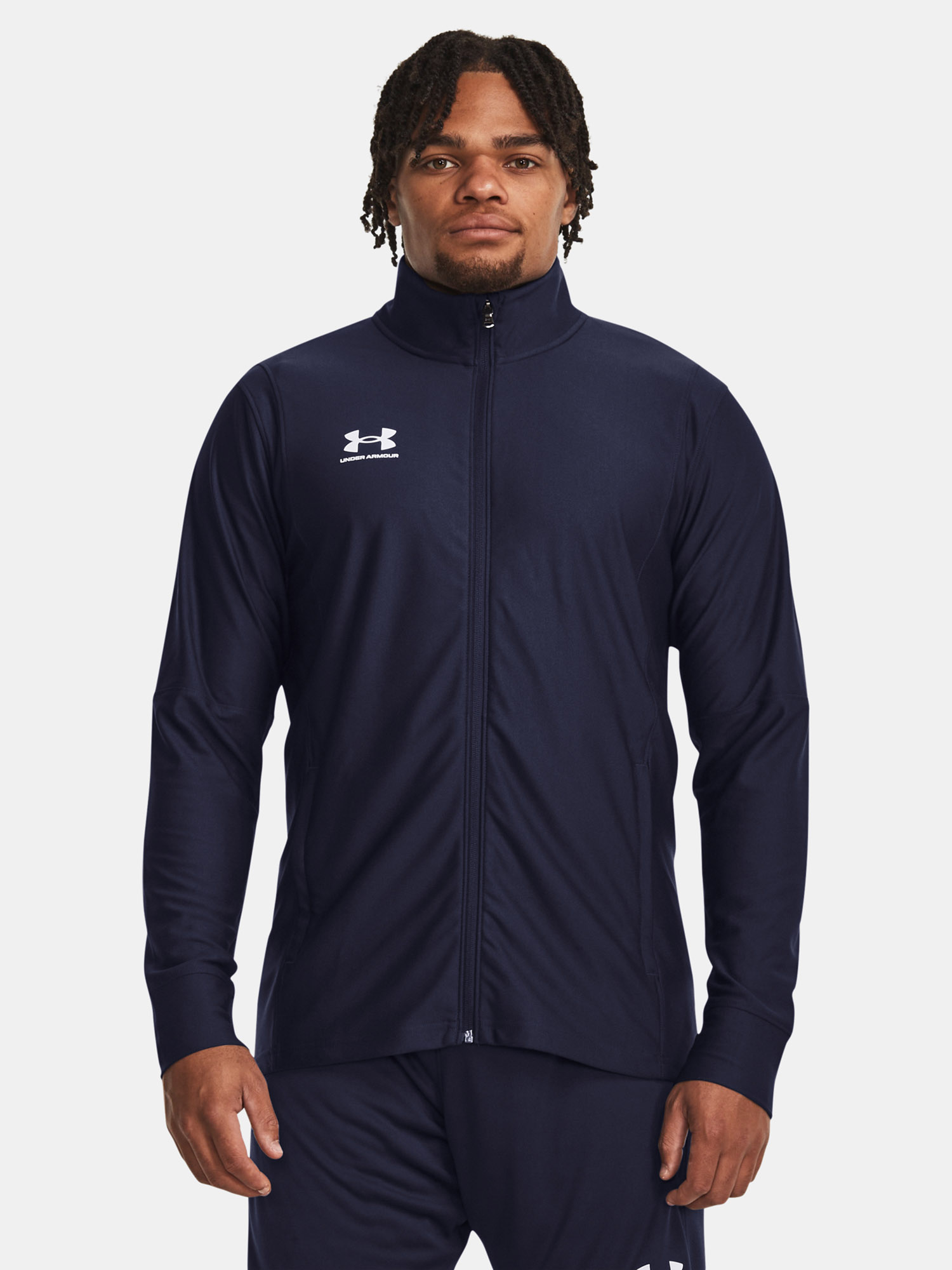 Tmavomodrá športová bunda Under Armour UA M's Ch. Track Jacket
