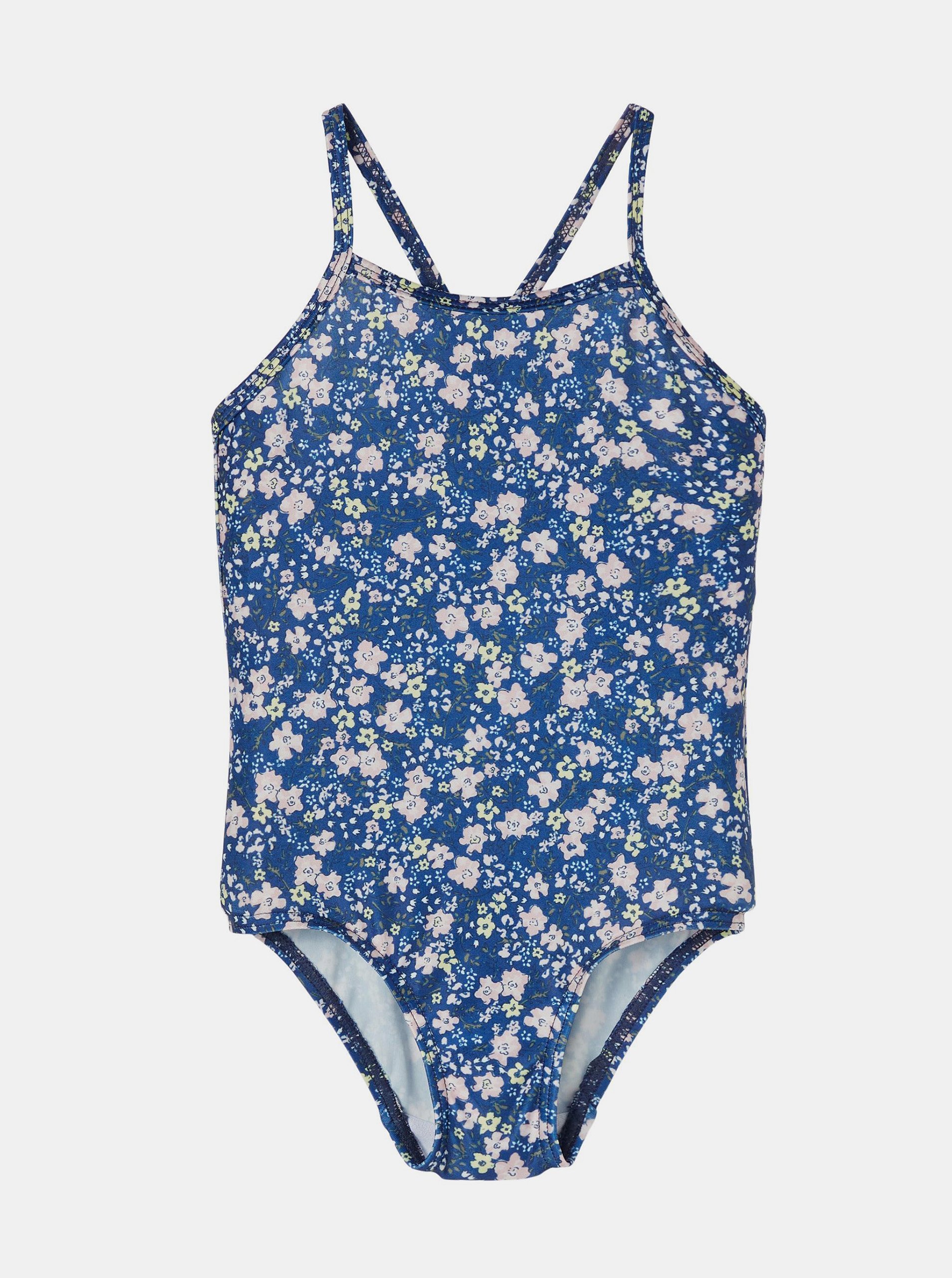 Blue Girly Floral One Piece Swimwear name it Felisia - Unisex