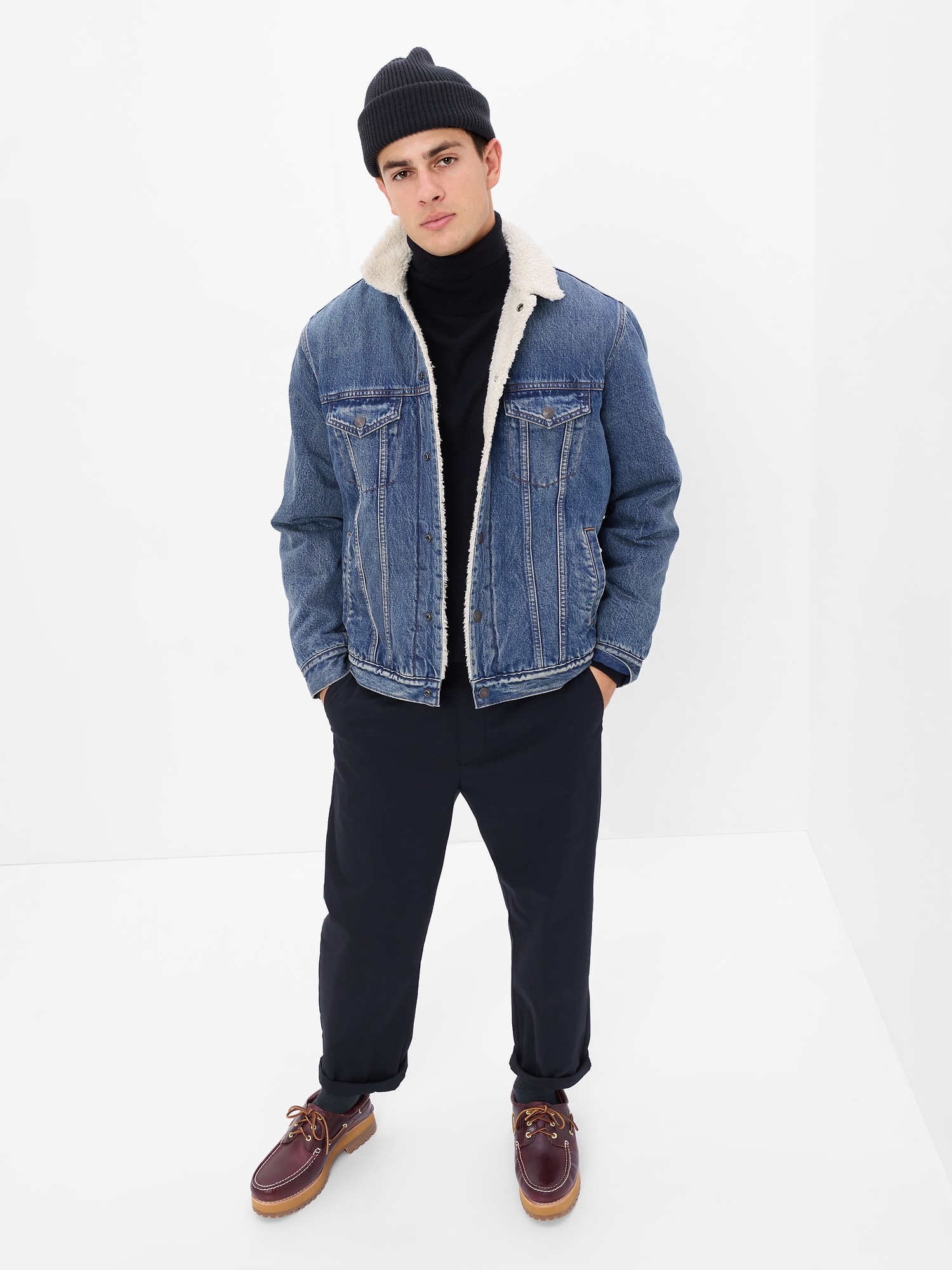 GAP Denim Jacket With Fur - Men