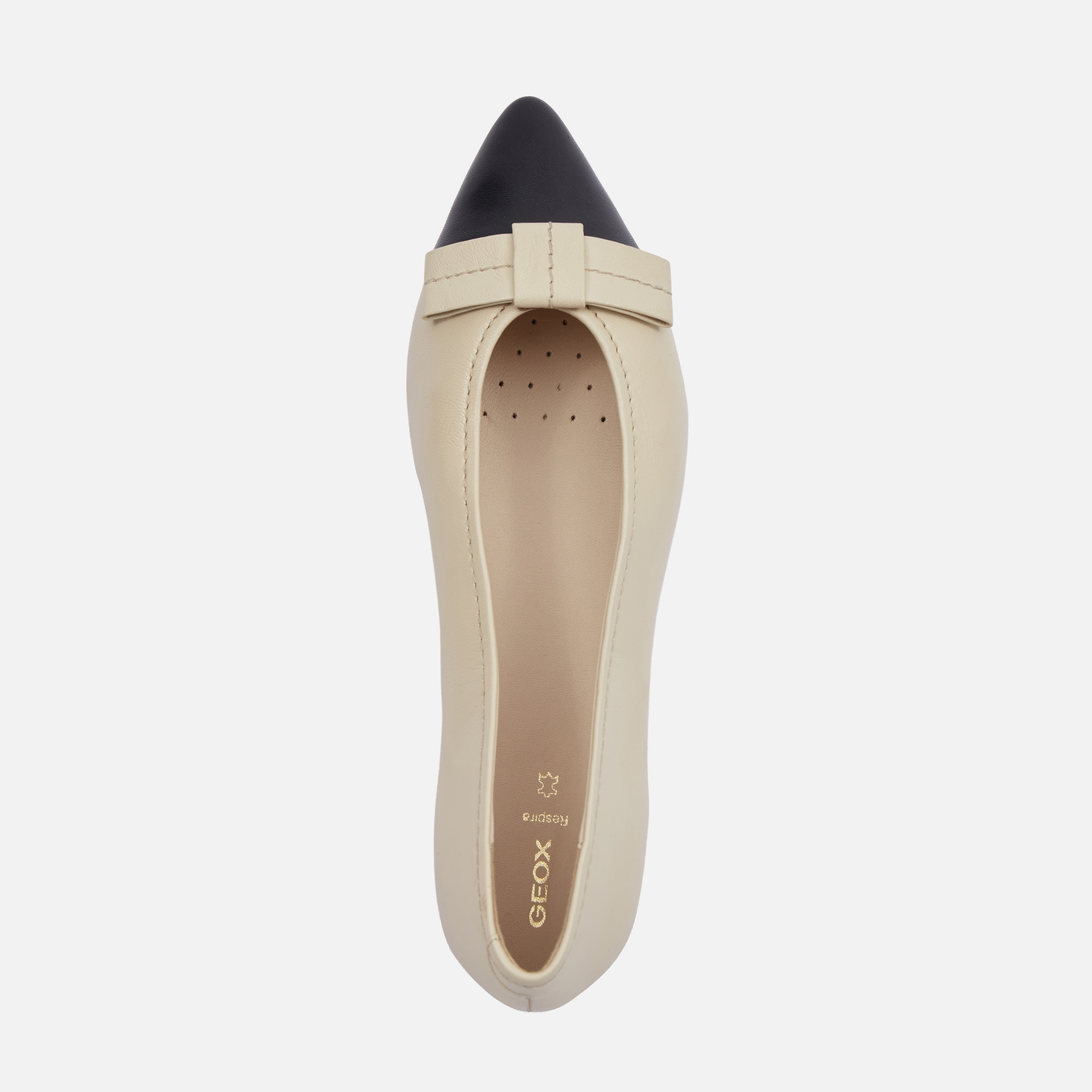 Cream women's ballet flats Geox Millianee - Women's